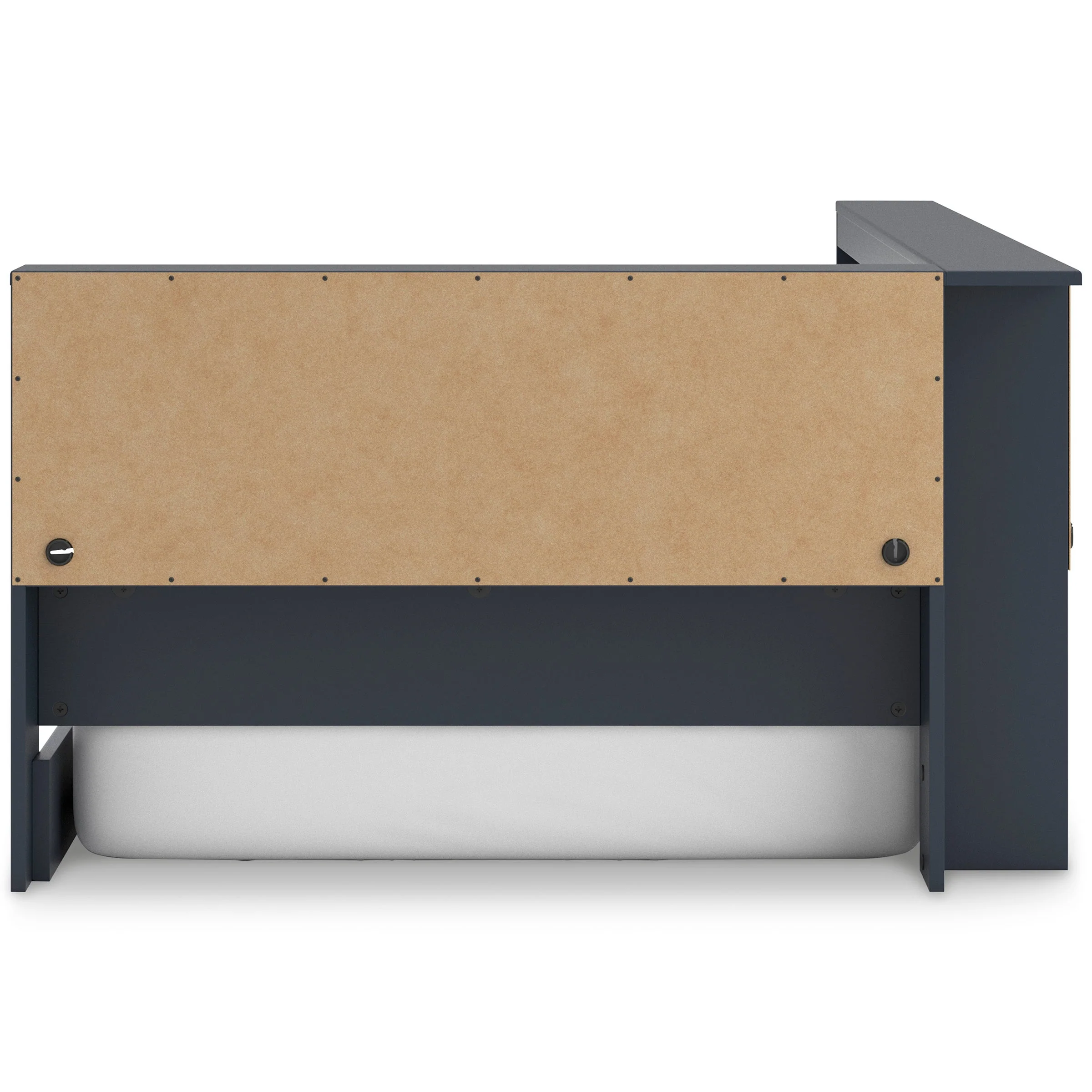 Simmenfort Navy Blue Twin Bookcase Corner Storage Bed - Image 5