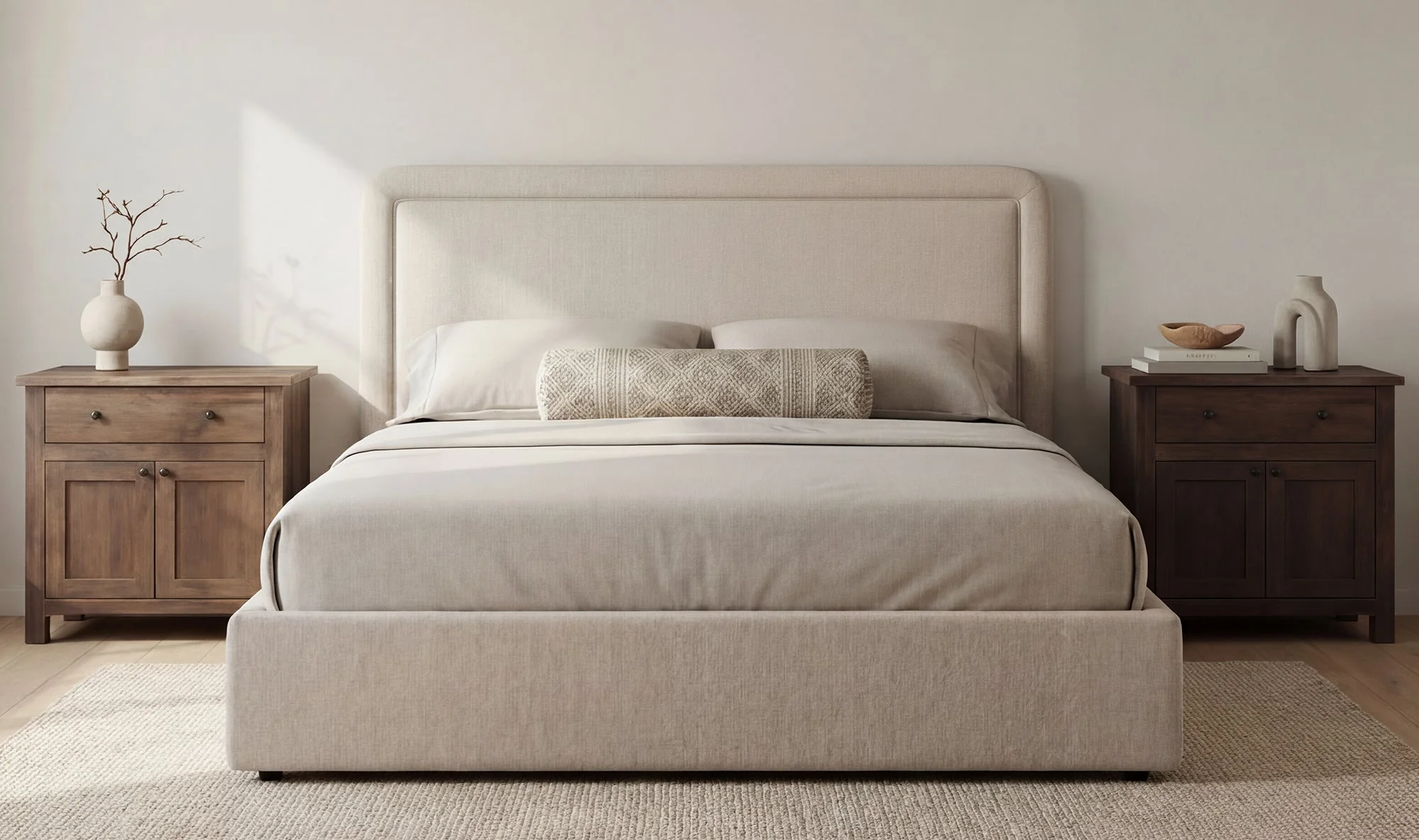 Simon King Storage Bed Flecked Beige - Image 3