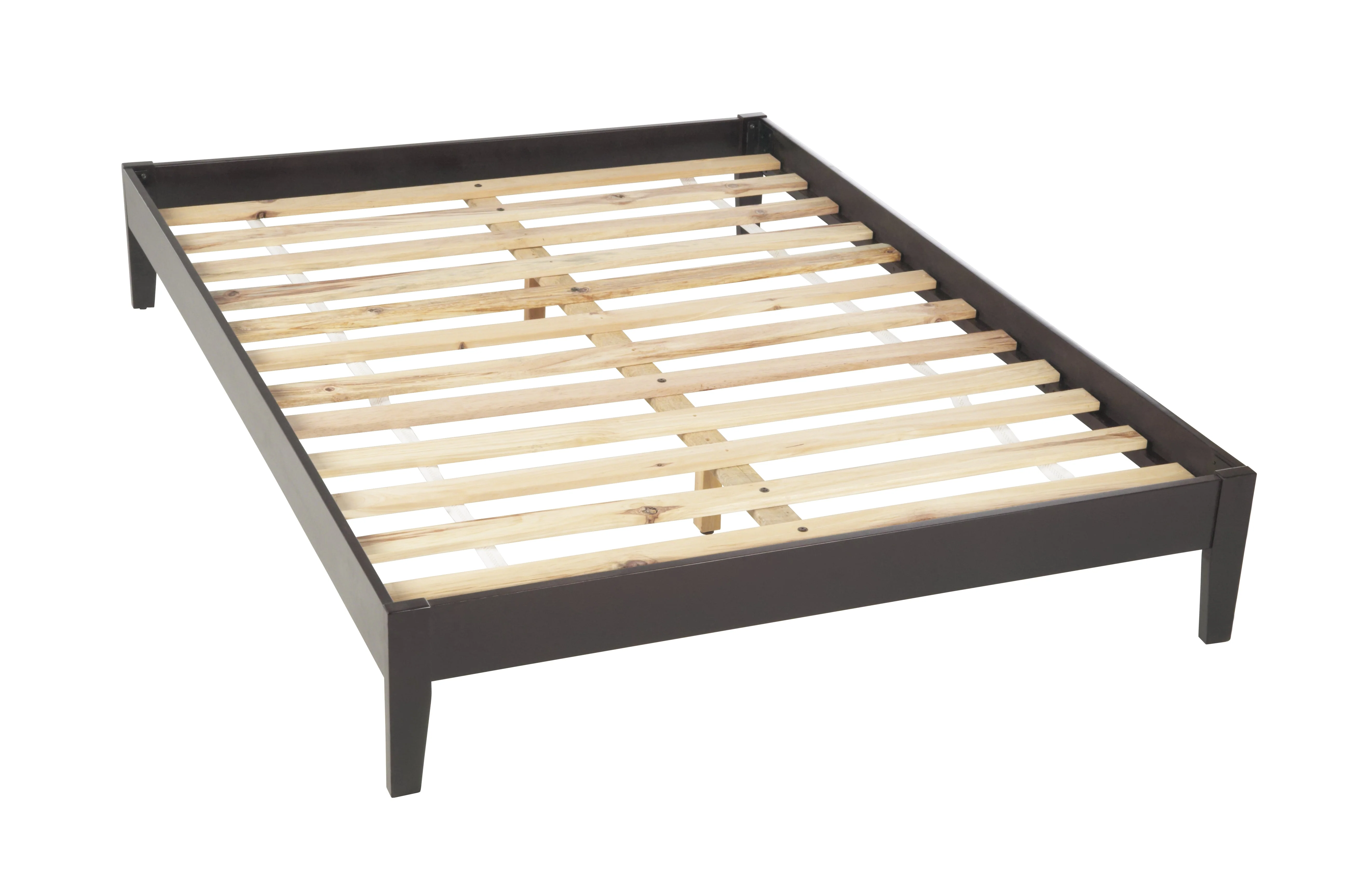 Simple Wood Queen Platform Bed in Espresso - Image 8