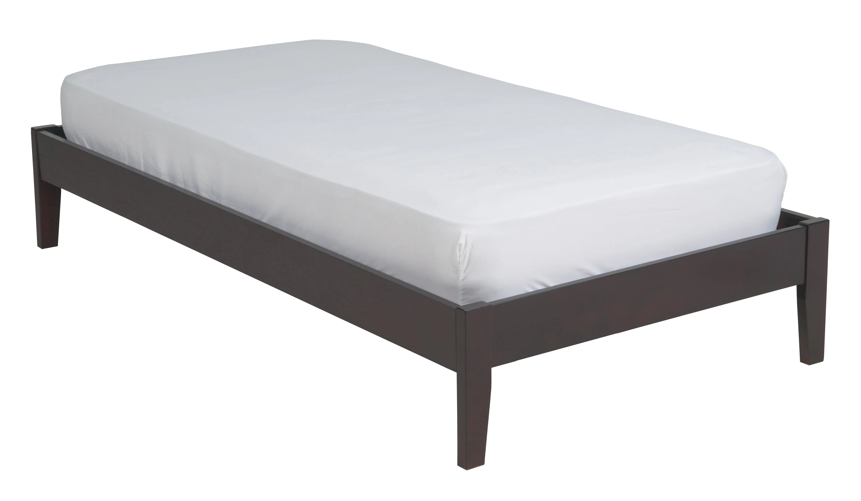 Simple Wood Twin Platform Bed in Espresso - Image 5
