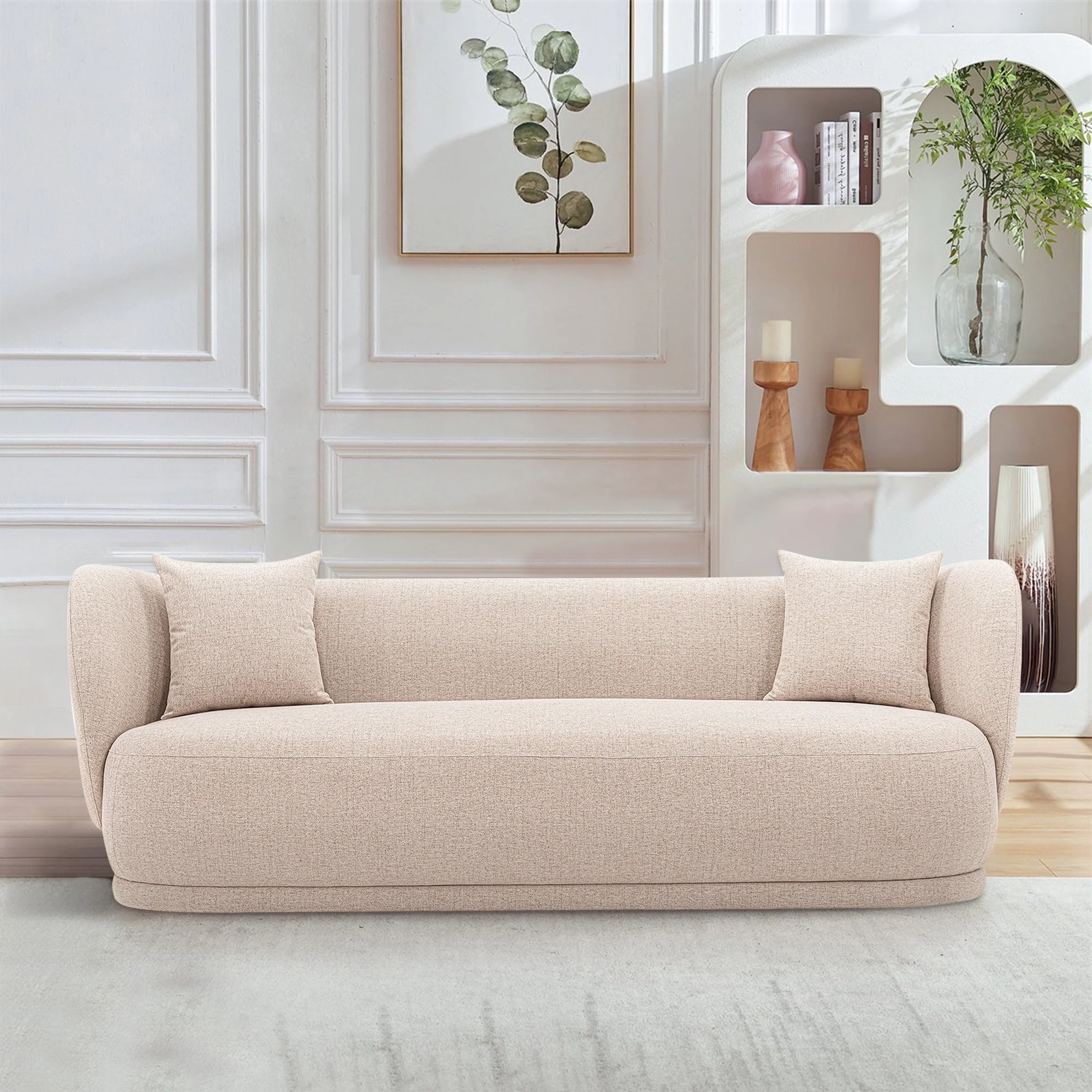 Siri 2 Piece Sofa and Accent Chair Set in Wheat - Image 3