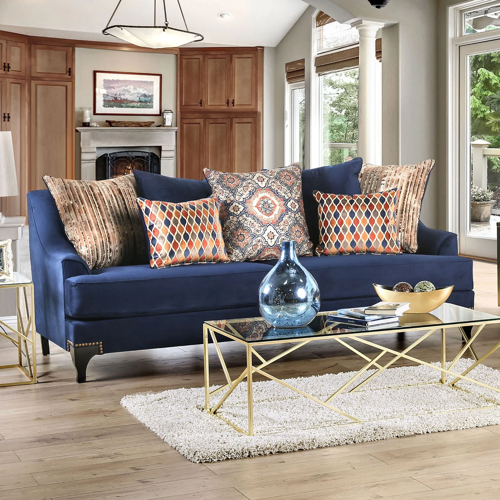 Sisseton Navy Sofa & Loveseat - Image 2