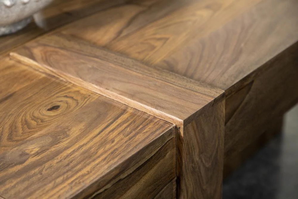 Skeet Natural Sheesham Wooden Square Coffee Table - Image 7