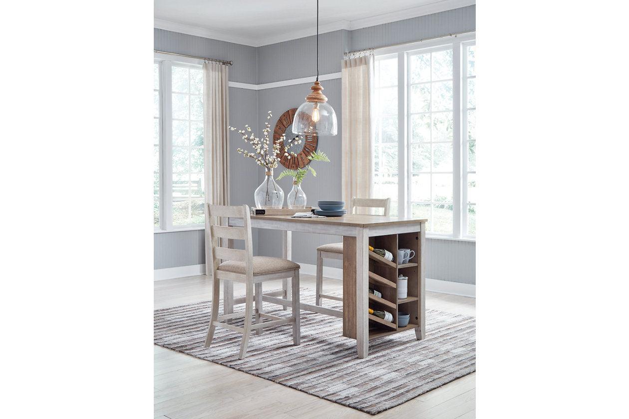 Skempton White/Light Brown Counter Height Dining Table - Image 5