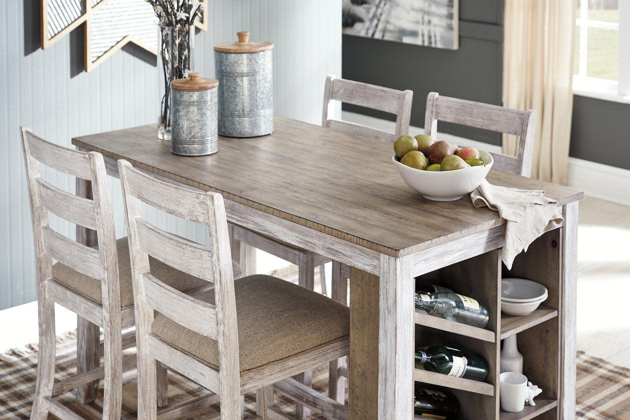 Skempton White/Light Brown Counter Height Dining Table - Image 7