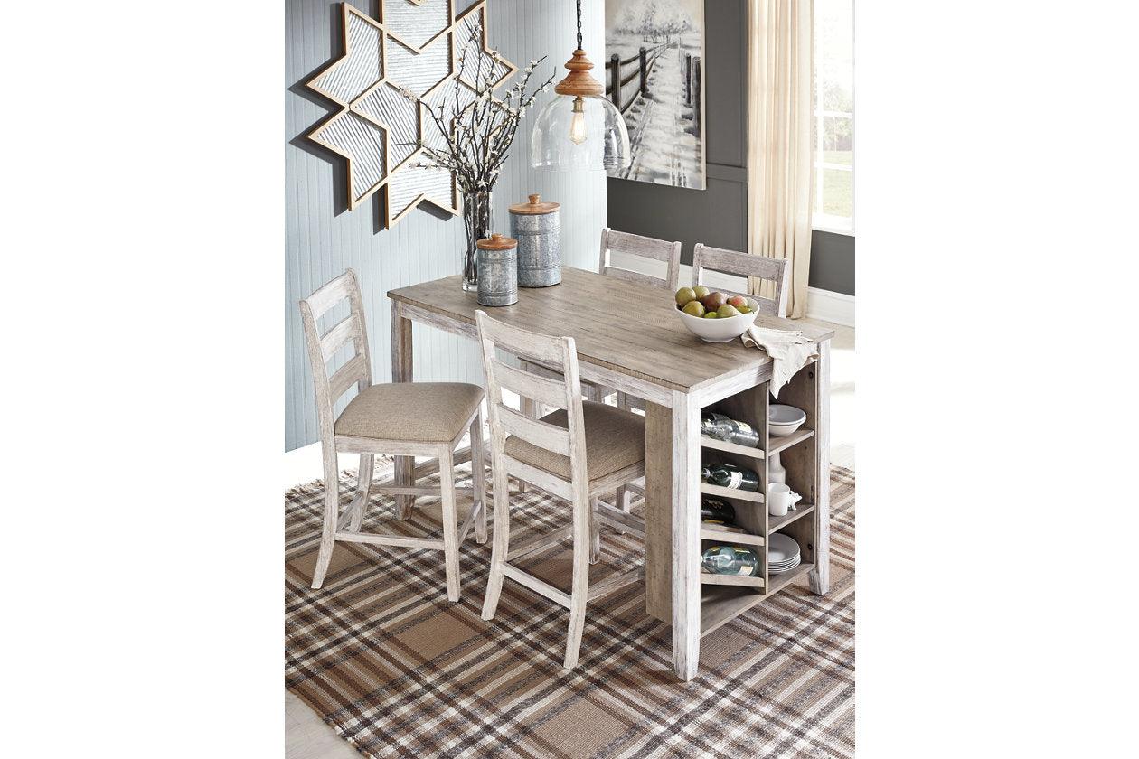 Skempton White/Light Brown Counter Height Dining Table - Image 9