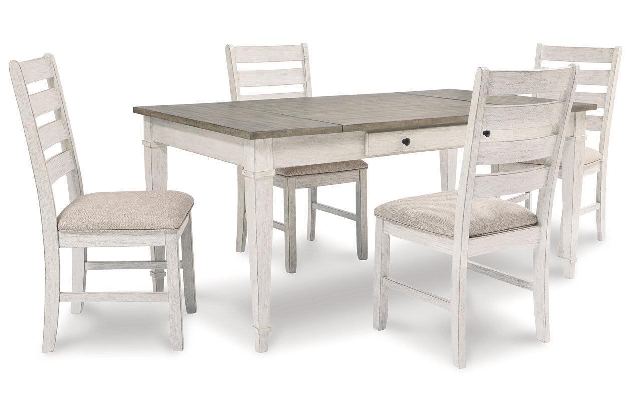 Skempton White/Light Brown Dining Table - Image 7