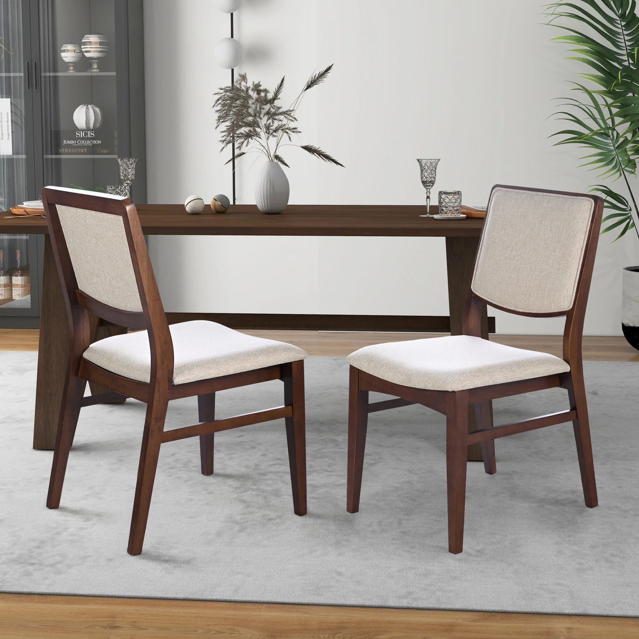Skylar Beige Fabric Dining Chair (Set Of 2) - Image 7