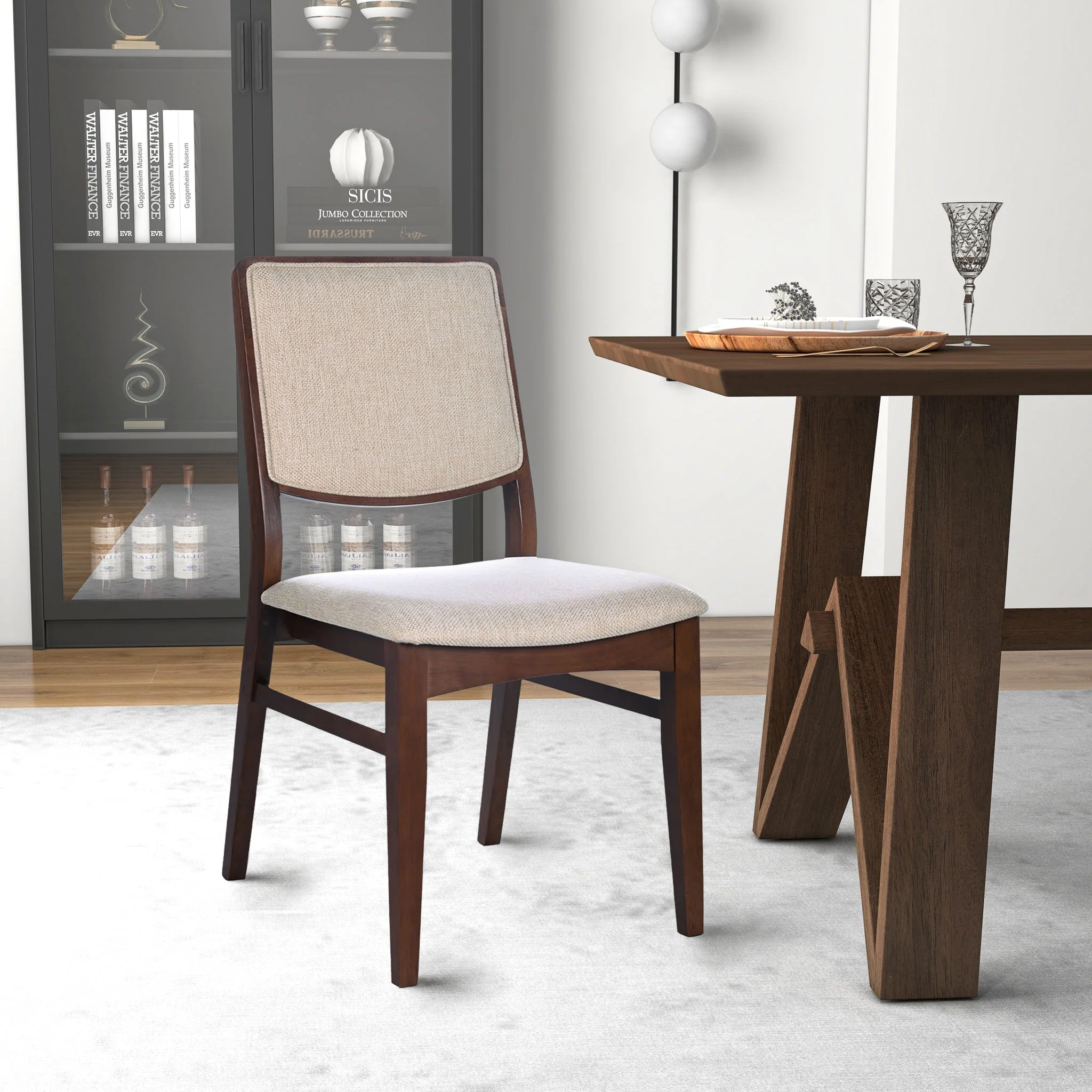 Skylar Beige Fabric Dining Chair (Set Of 2) - Image 8