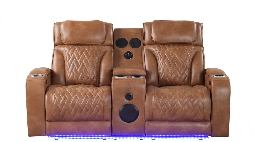 Skyline Brown 3-Piece Power Reclining Living Room Set - Image 6