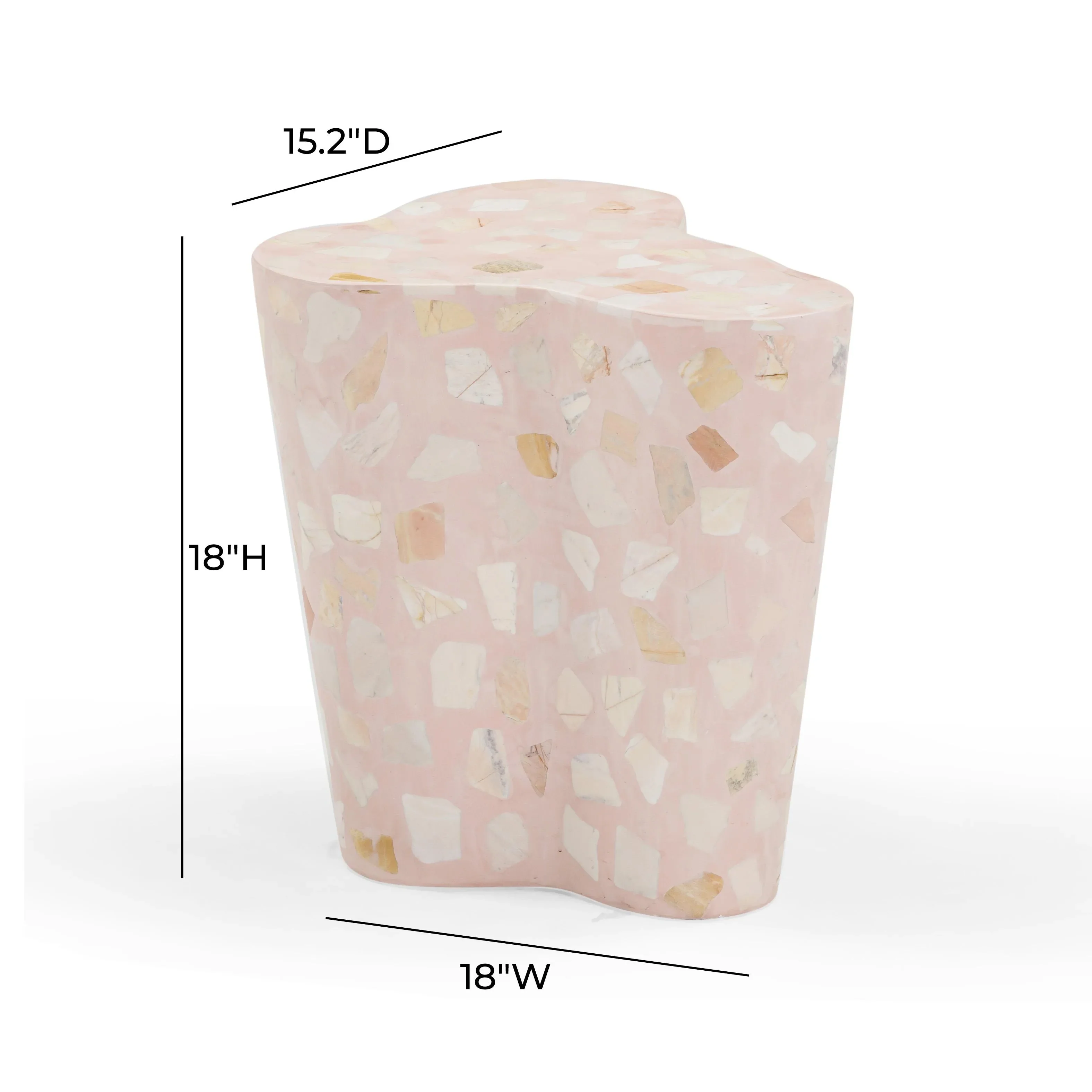 Slab Terrazzo Indoor/Outdoor Side Table - Image 10