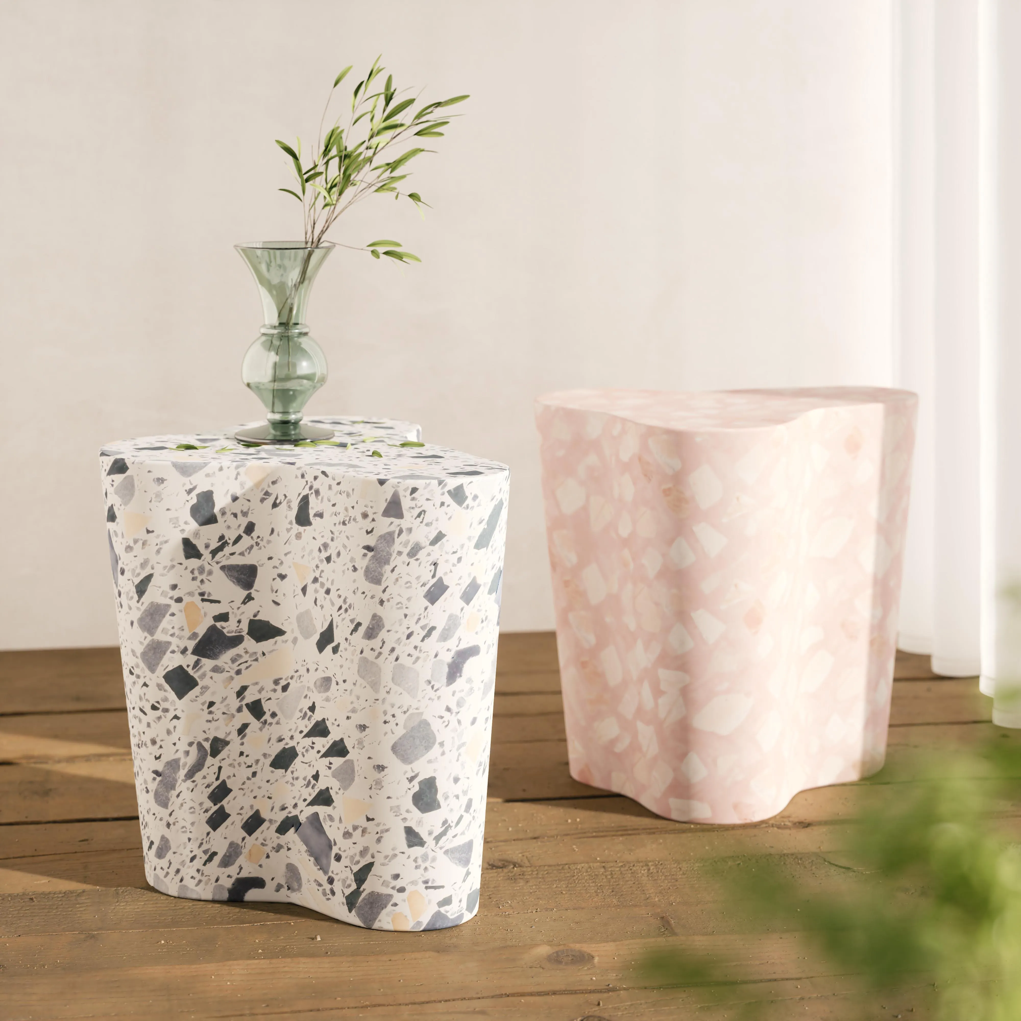 Slab Terrazzo Indoor/Outdoor Side Table - Image 12