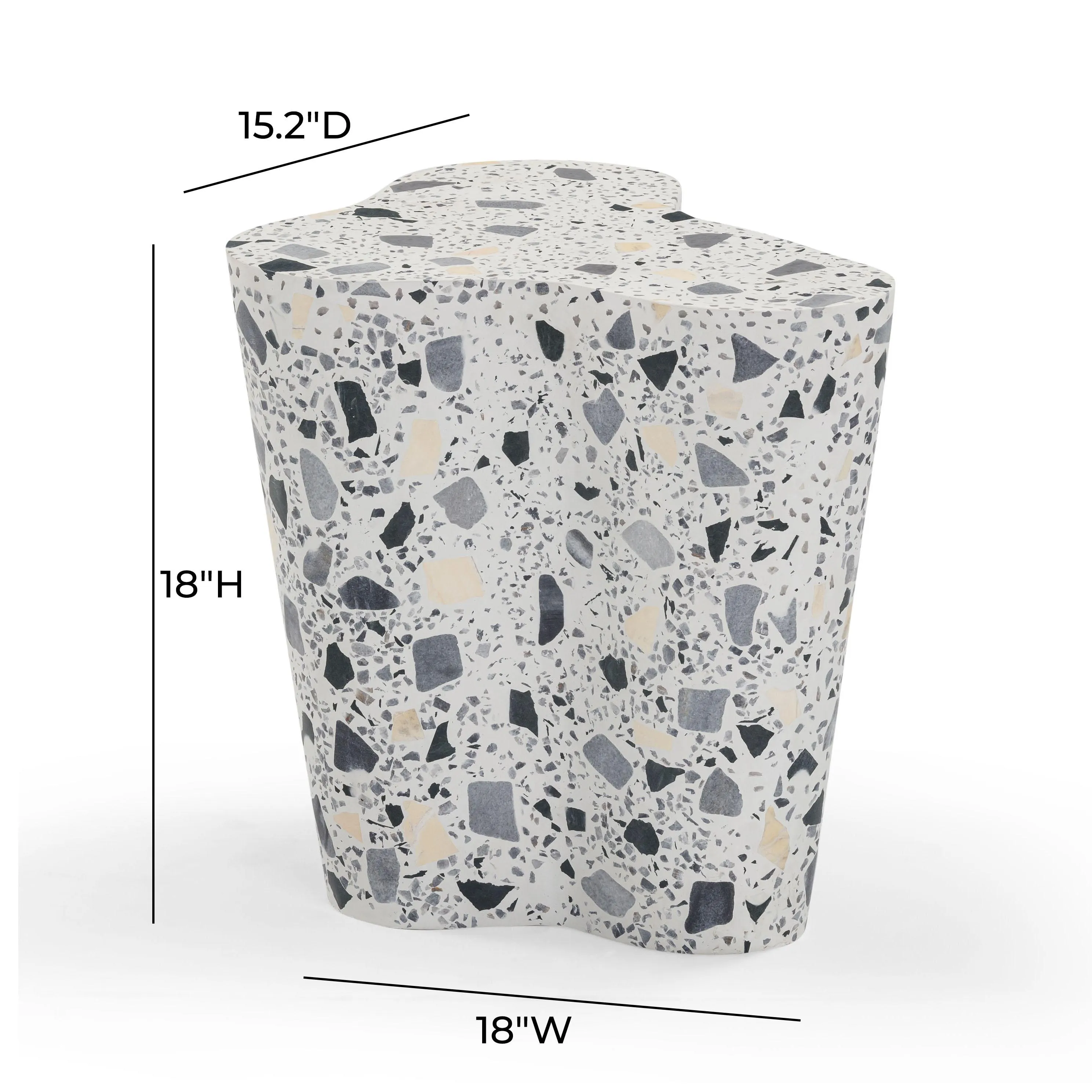 Slab Terrazzo Indoor/Outdoor Side Table - Image 20