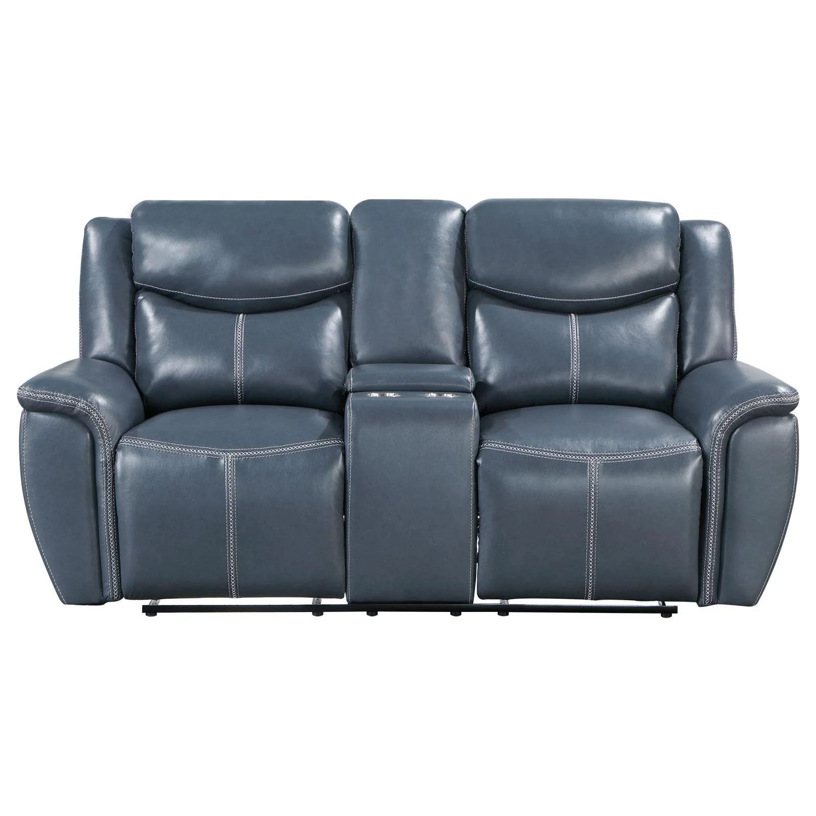 Sloane Blue 3-Piece Upholstered Motion Reclining Sofa Set - Image 10