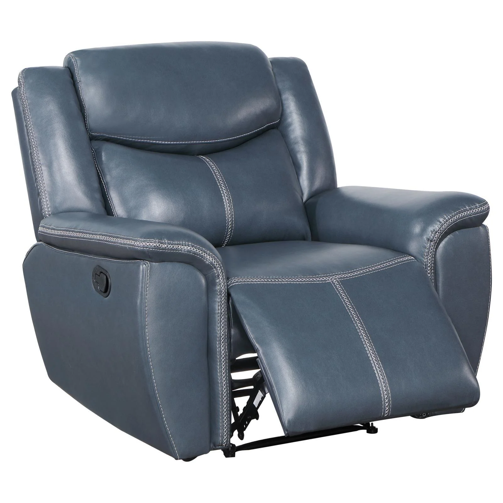 Sloane Blue 3-Piece Upholstered Motion Reclining Sofa Set - Image 14