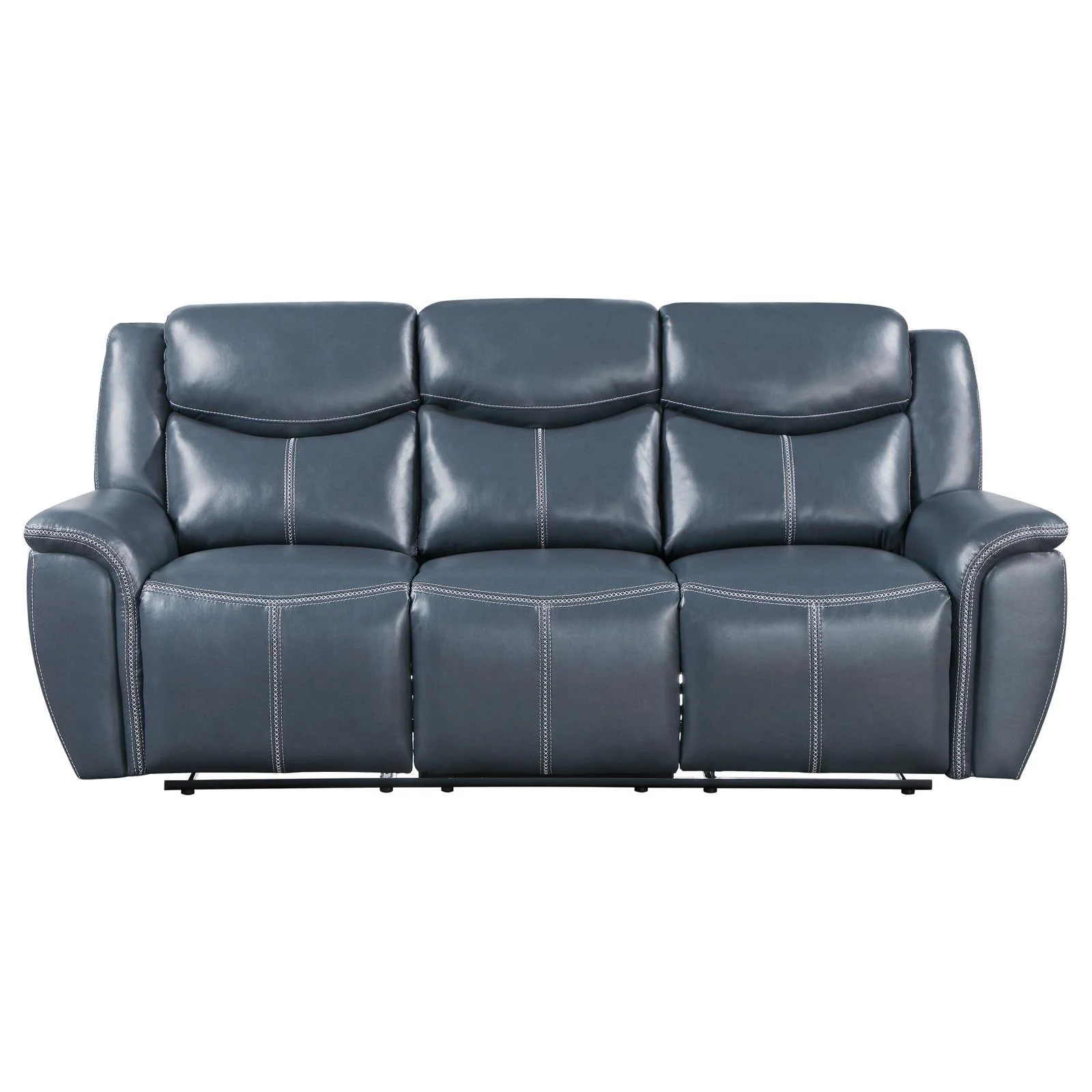 Sloane Blue 3-Piece Upholstered Motion Reclining Sofa Set - Image 5