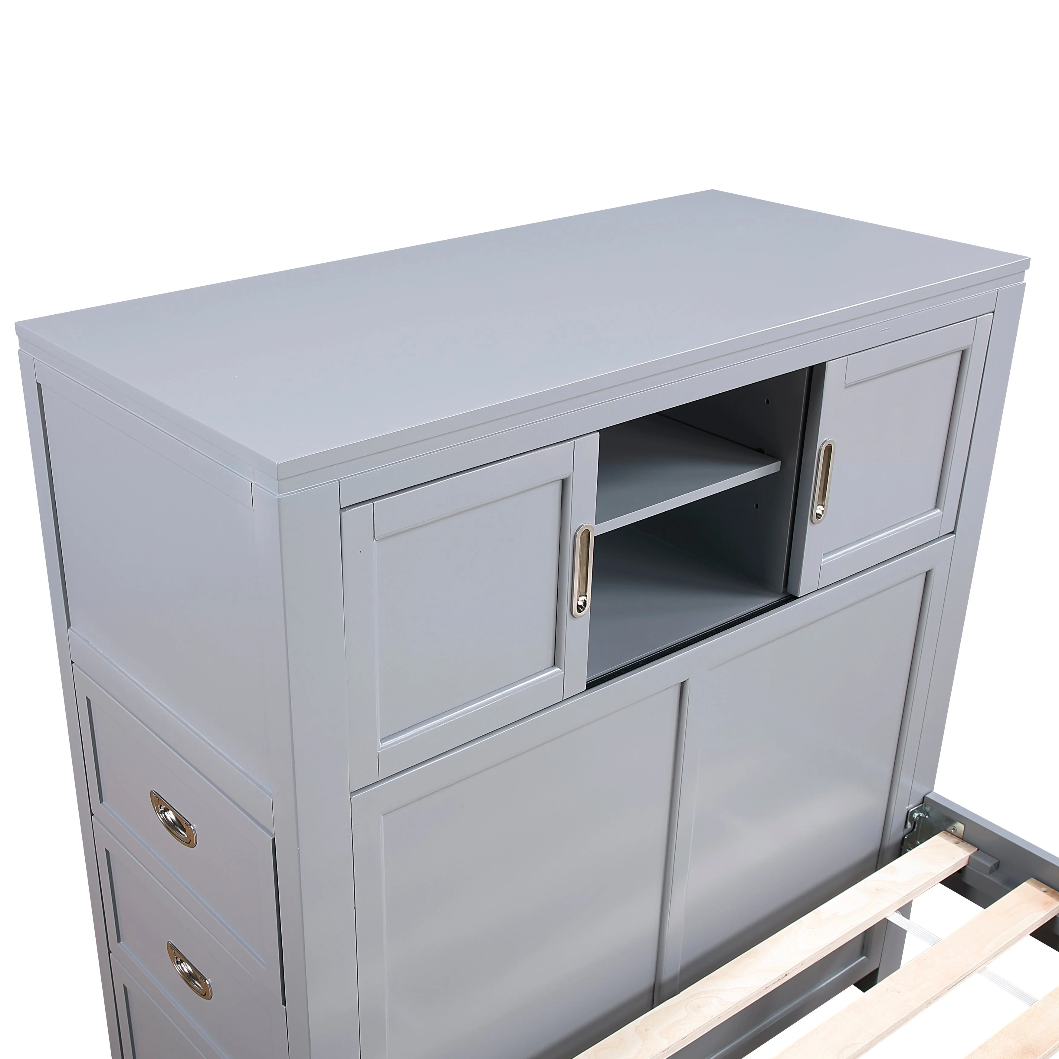 Sloane Gray Twin Bookcase Bed - Image 10
