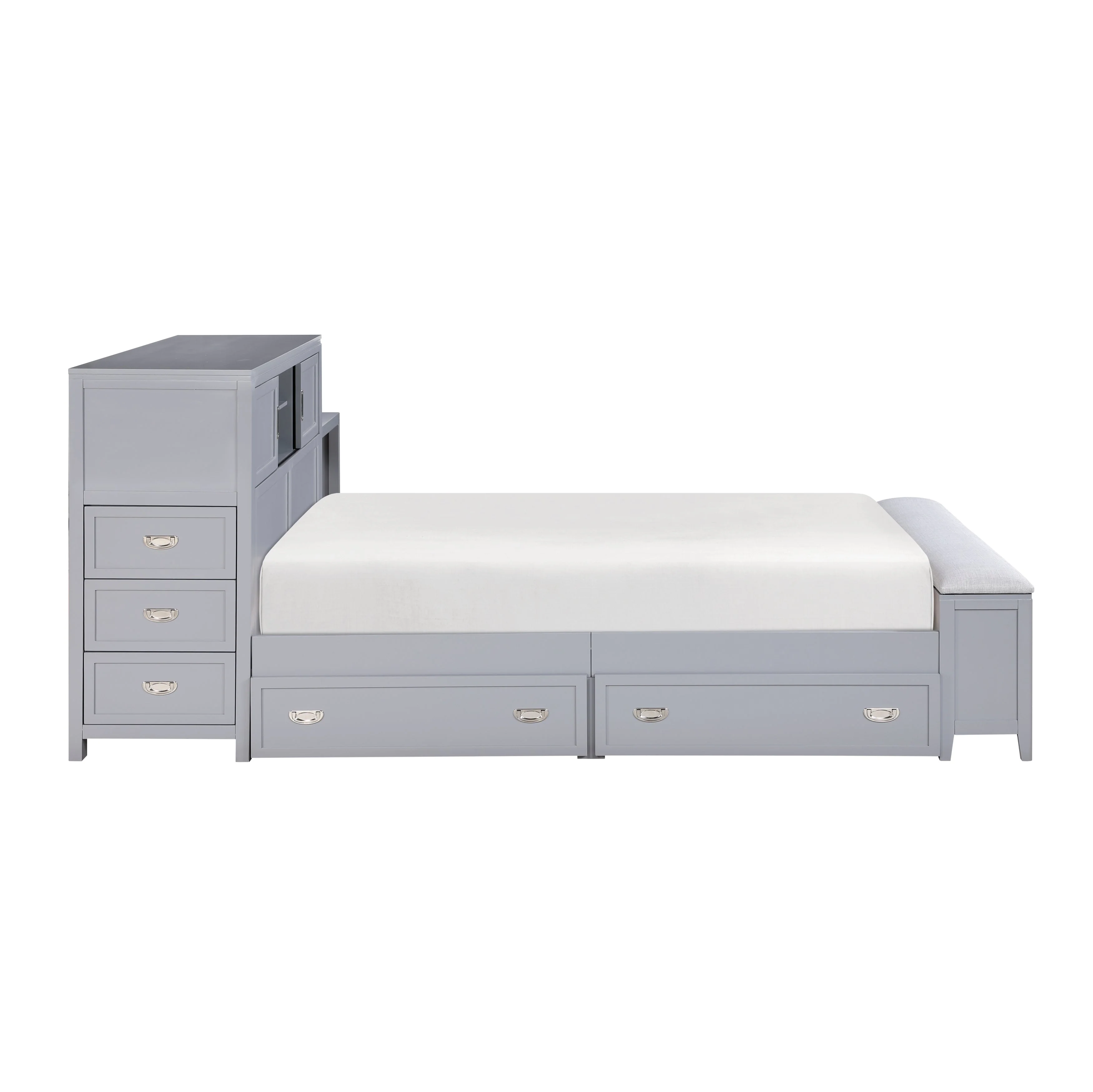 Sloane Gray Twin Bookcase Bed - Image 6