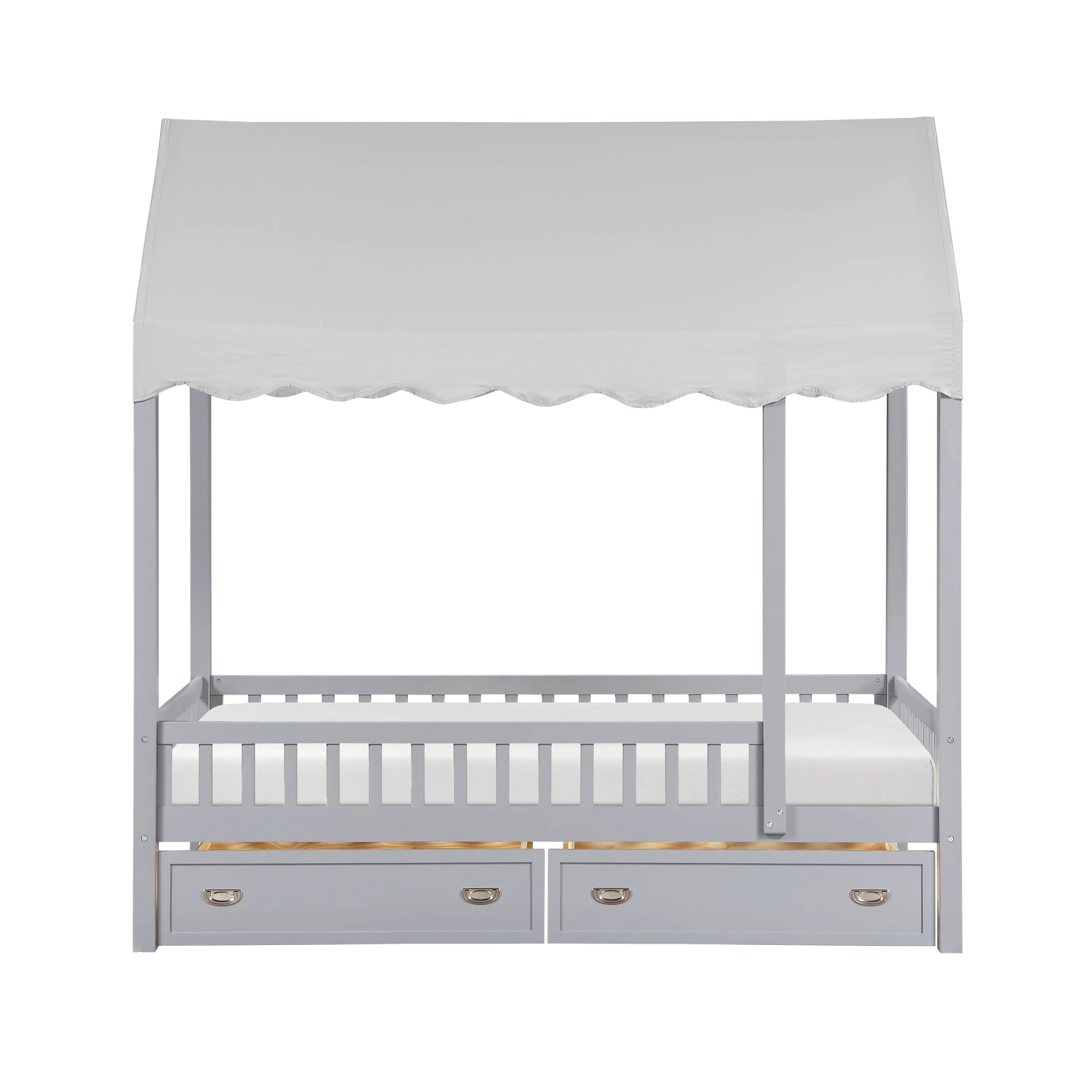 Sloane Gray Twin Canopy Platform Bed - Image 12