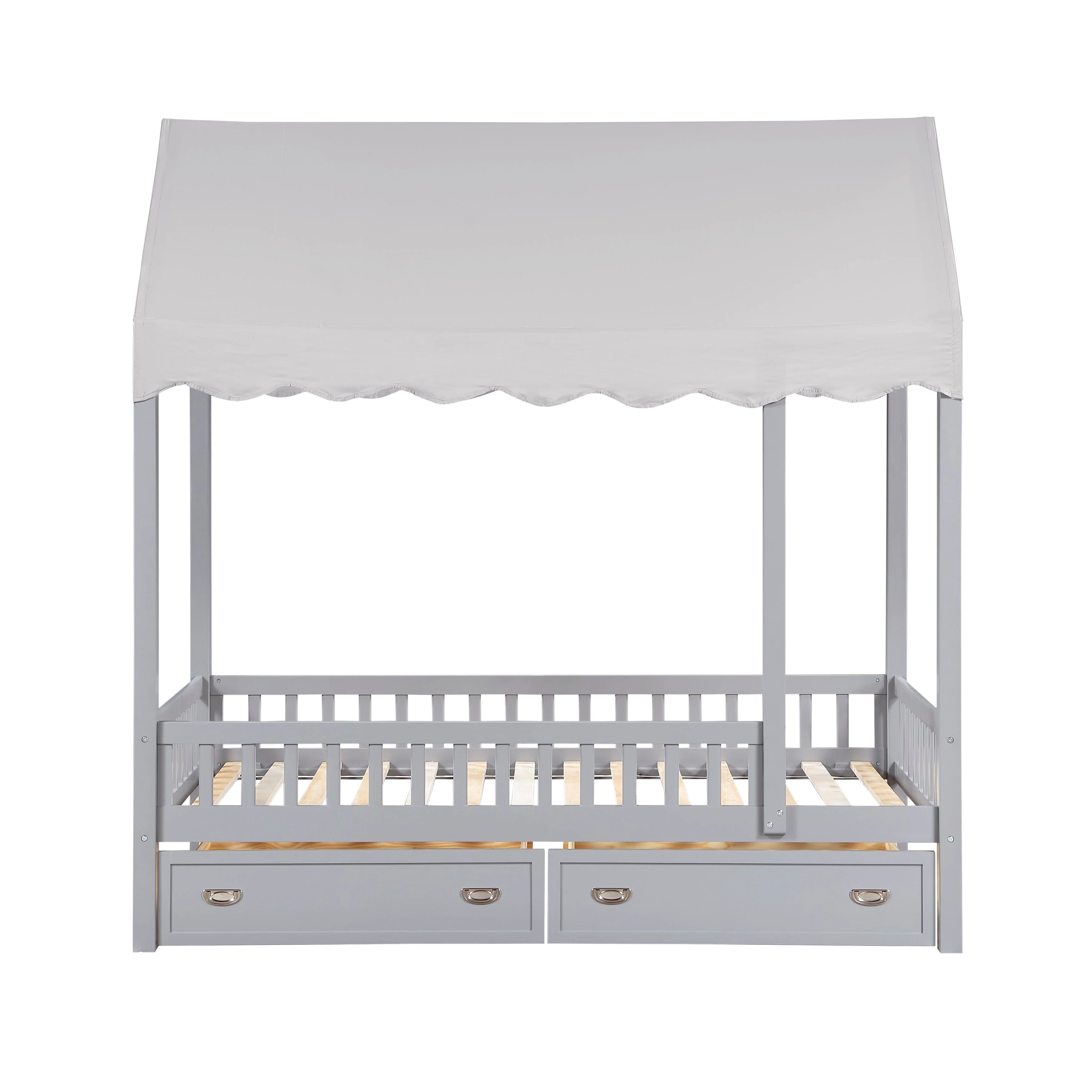 Sloane Gray Twin Canopy Platform Bed - Image 13