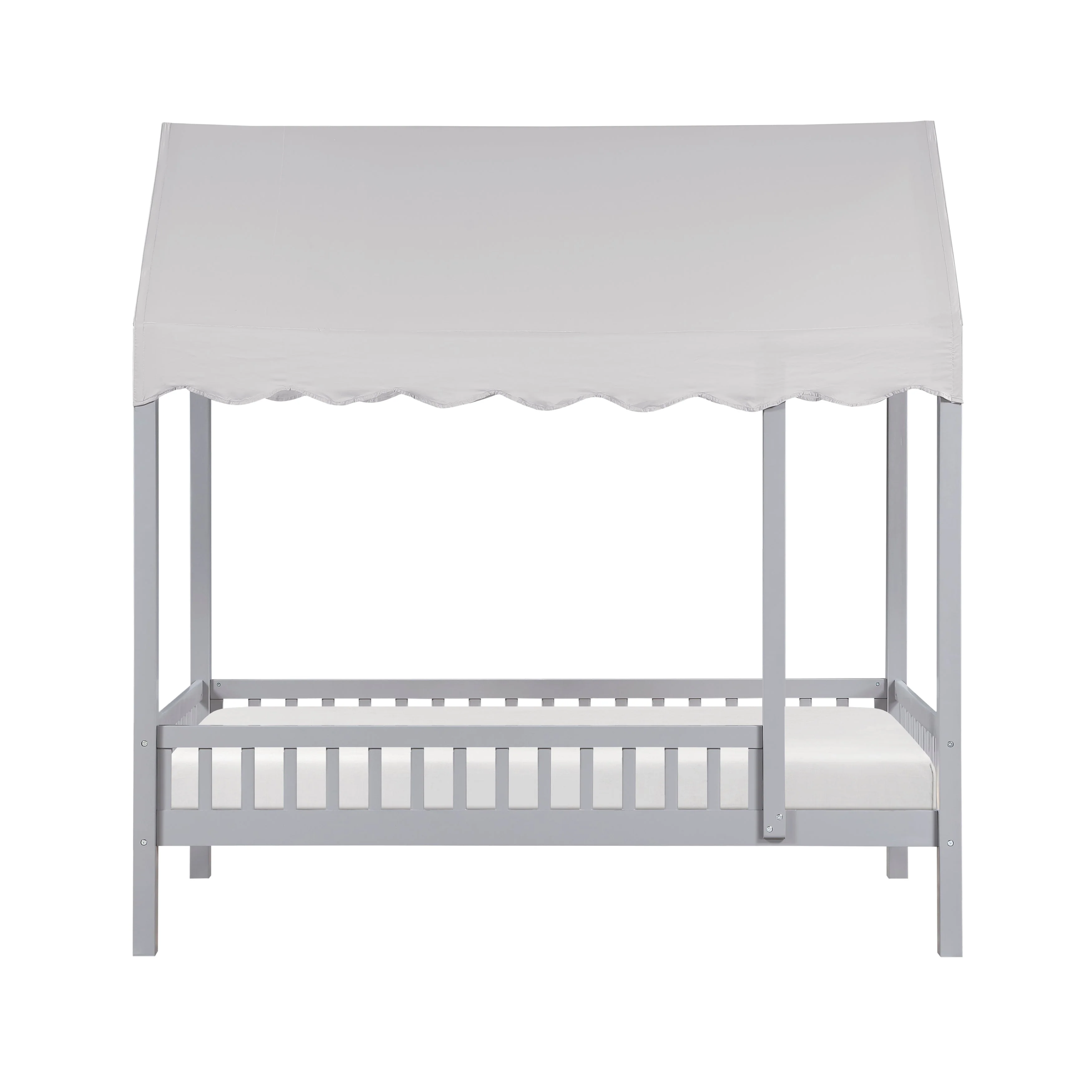 Sloane Gray Twin Canopy Platform Bed - Image 3