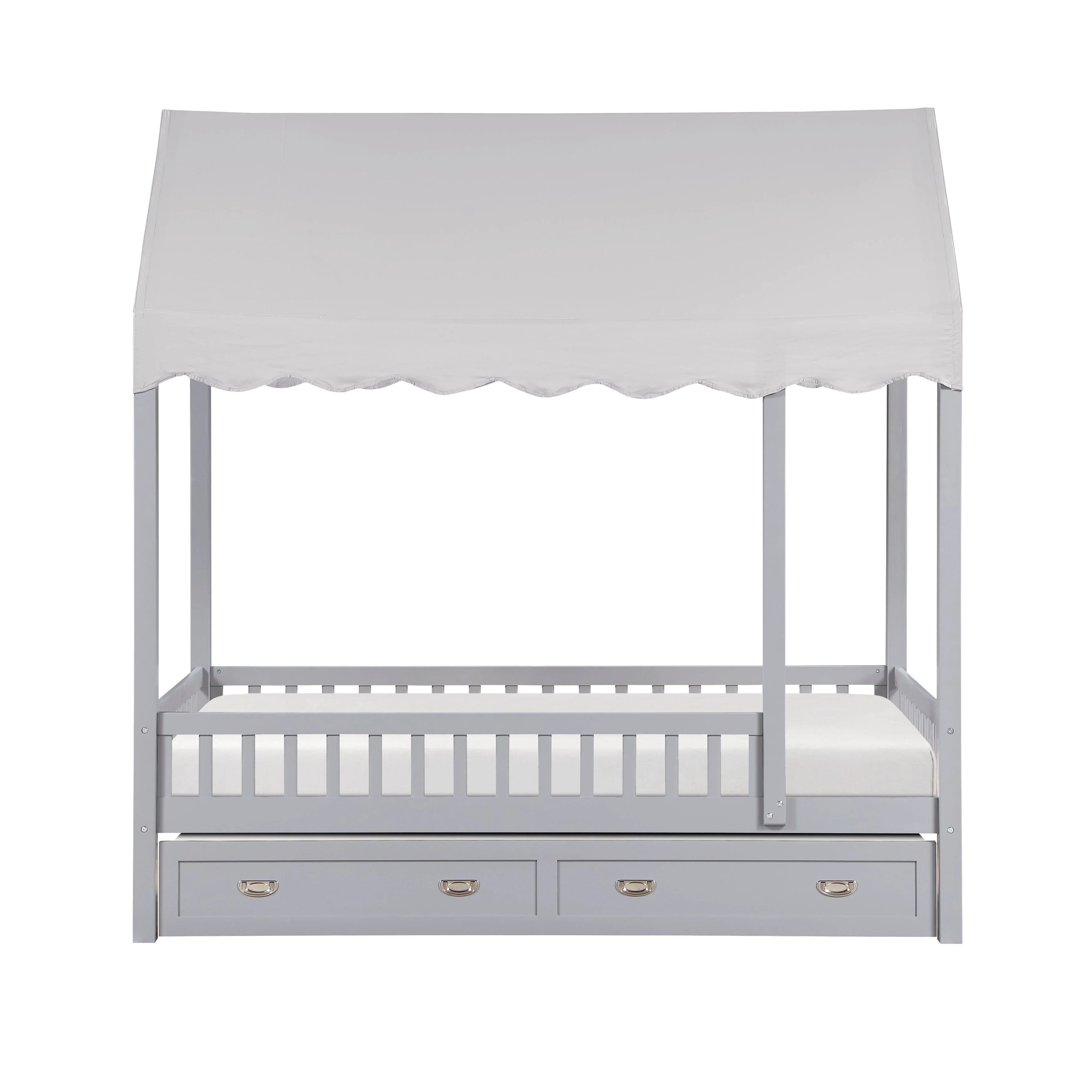 Sloane Gray Twin Canopy Platform Bed - Image 8