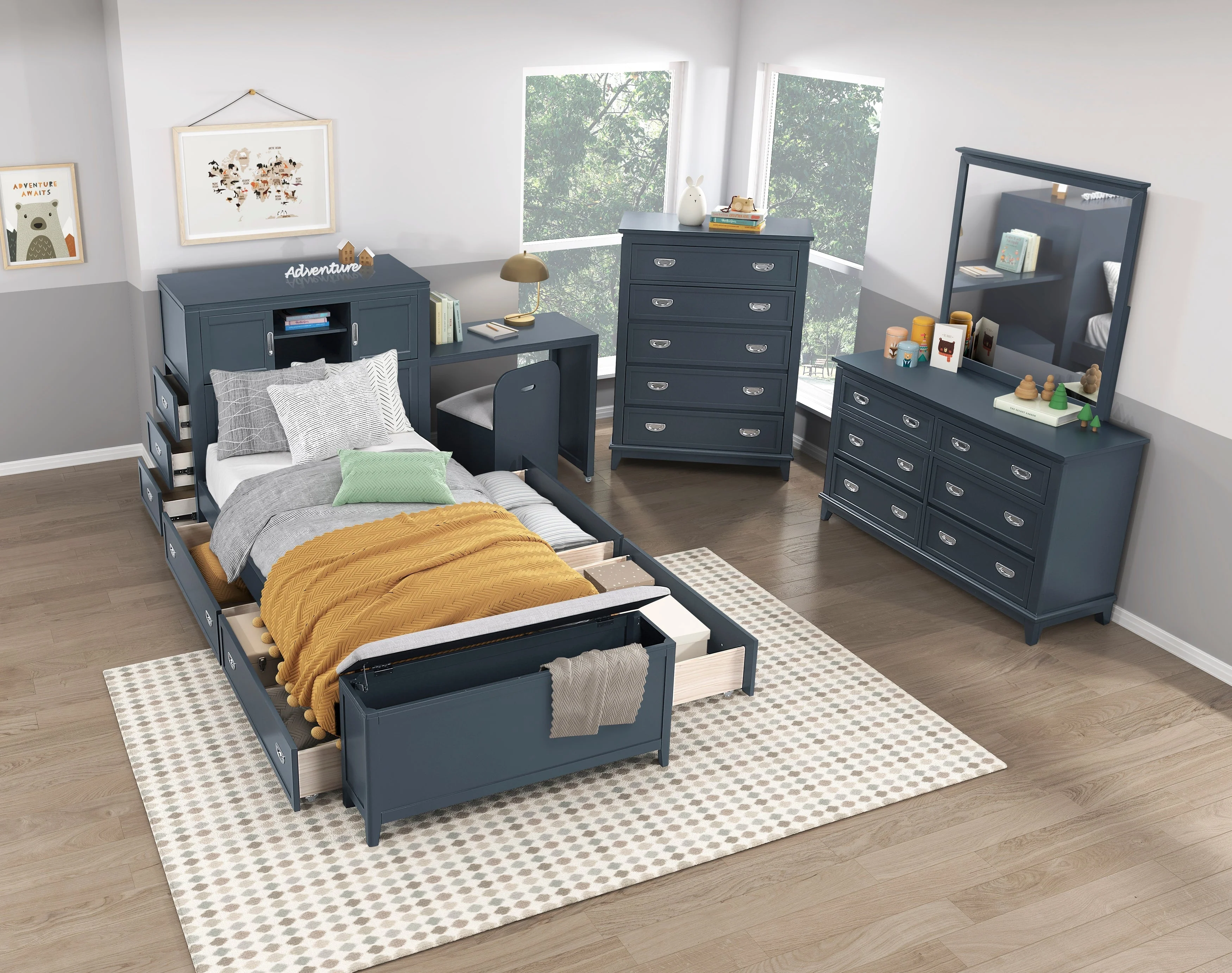 Sloane Navy Blue Mirror - Image 18