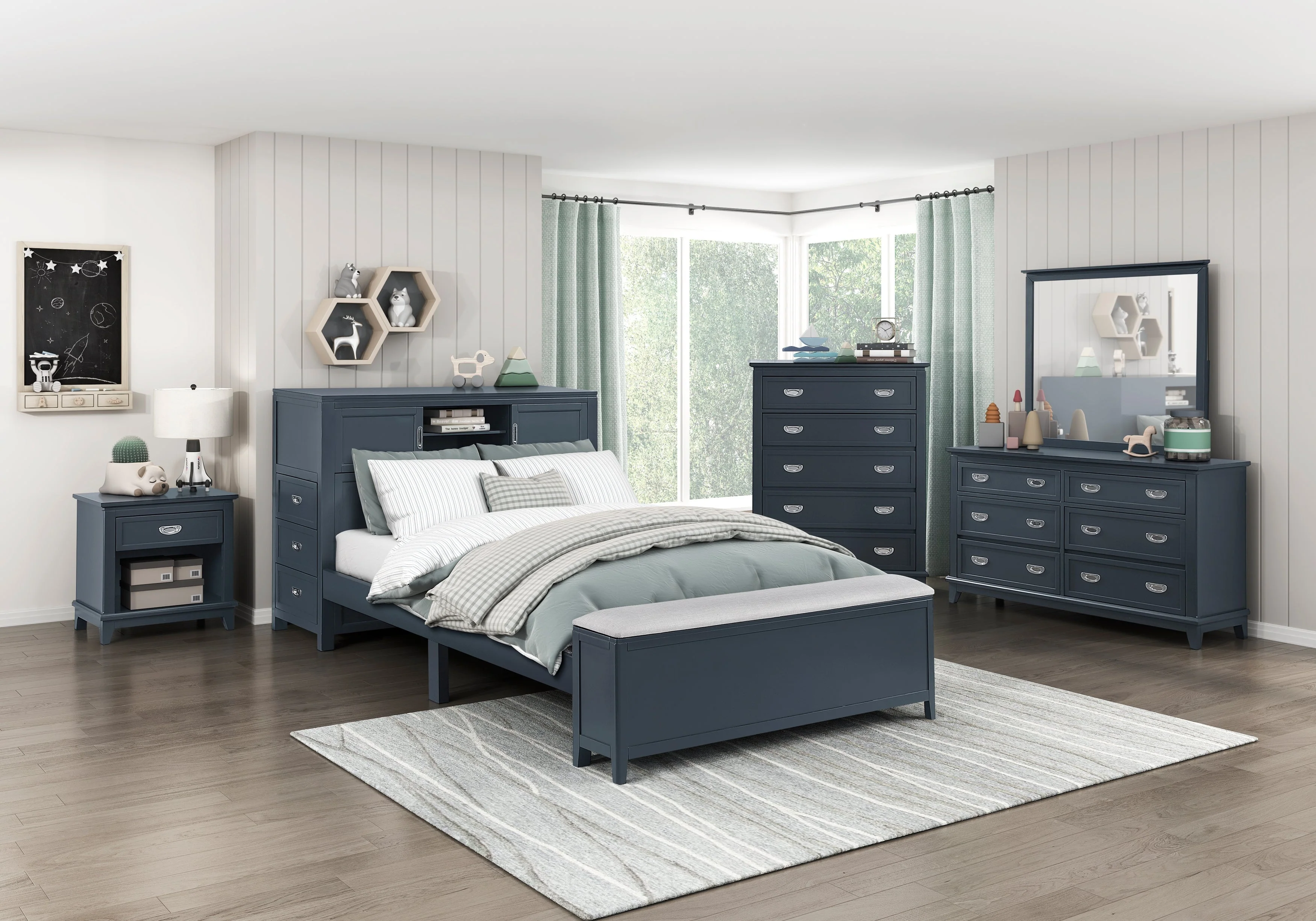 Sloane Navy Blue Night Stand - Image 12
