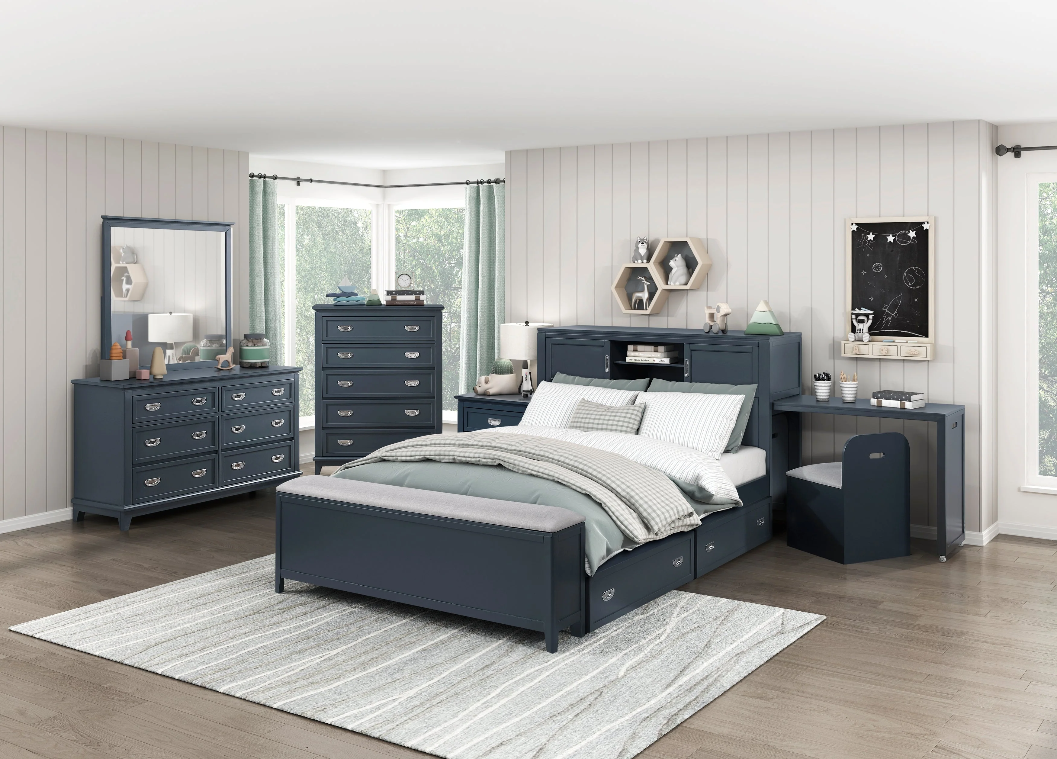 Sloane Navy Blue Night Stand - Image 13