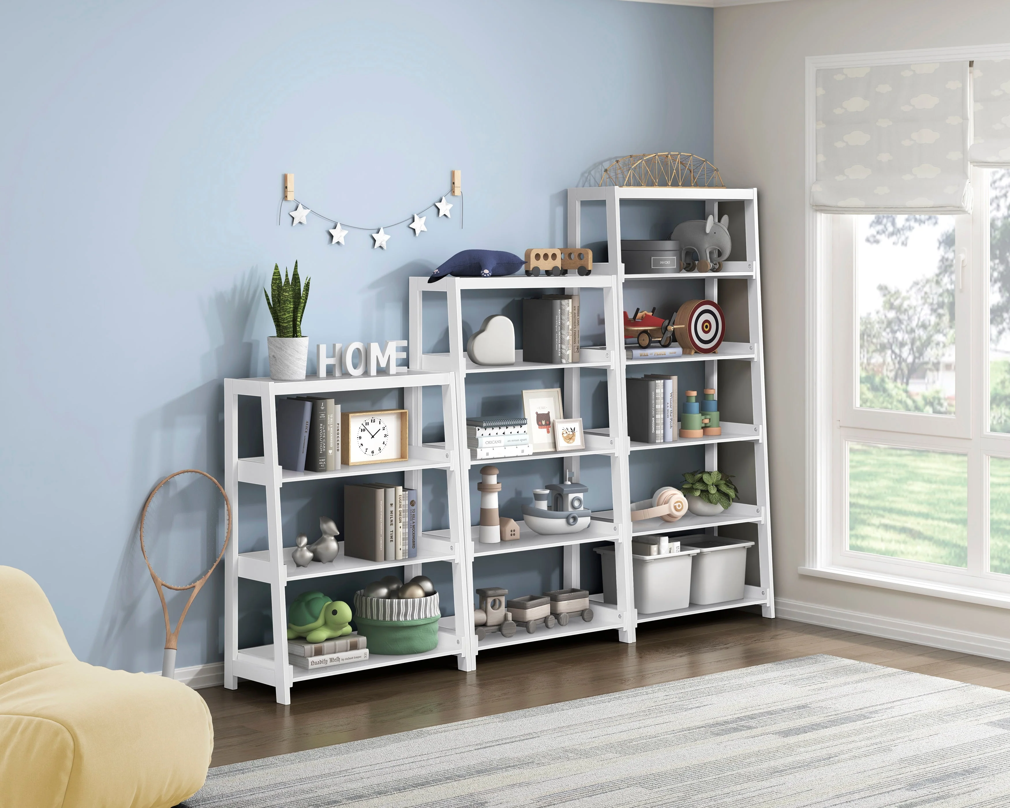 Sloane White Bookcase with 3 Fixed Shelves - Image 4