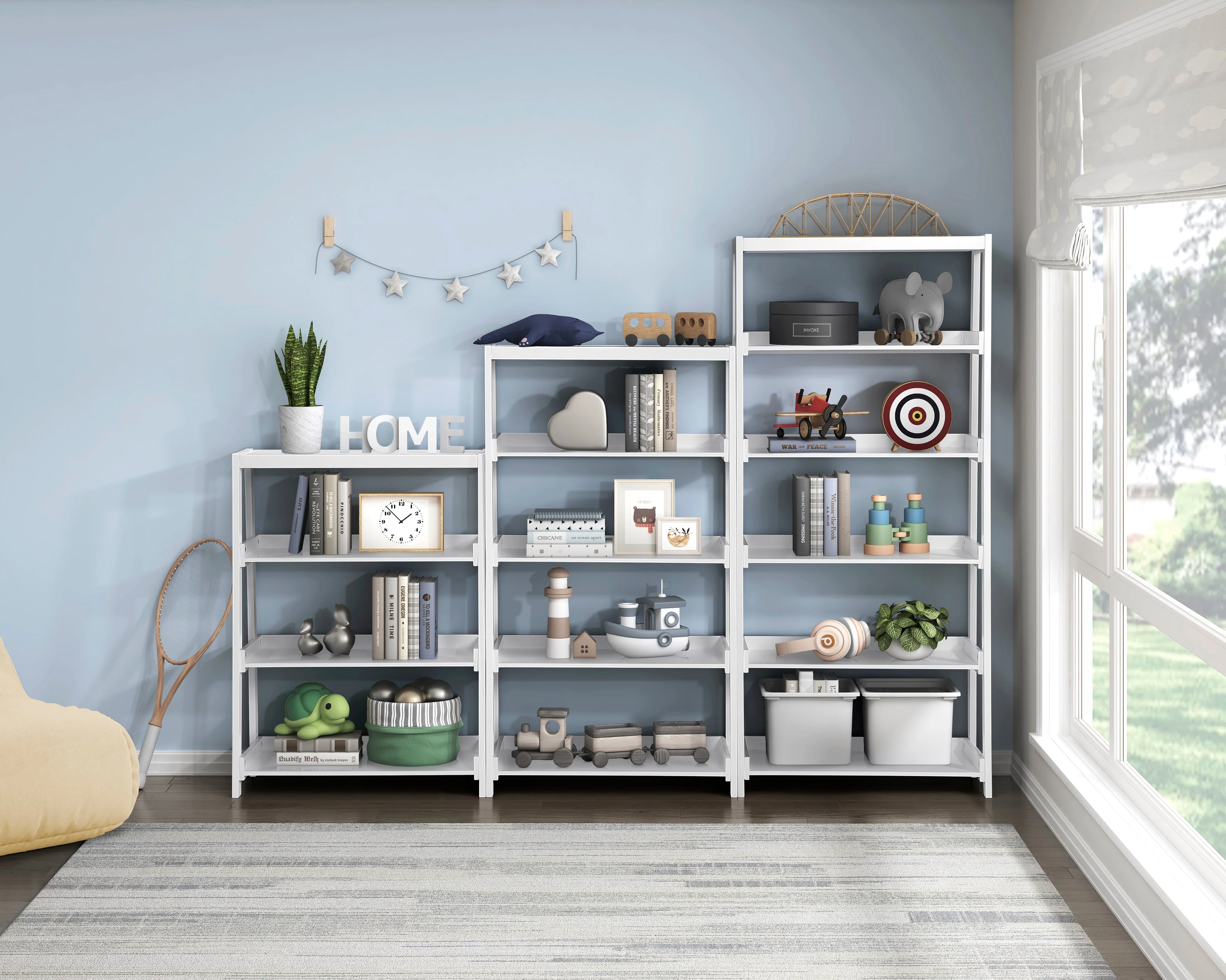 Sloane White Bookcase with 3 Fixed Shelves - Image 5