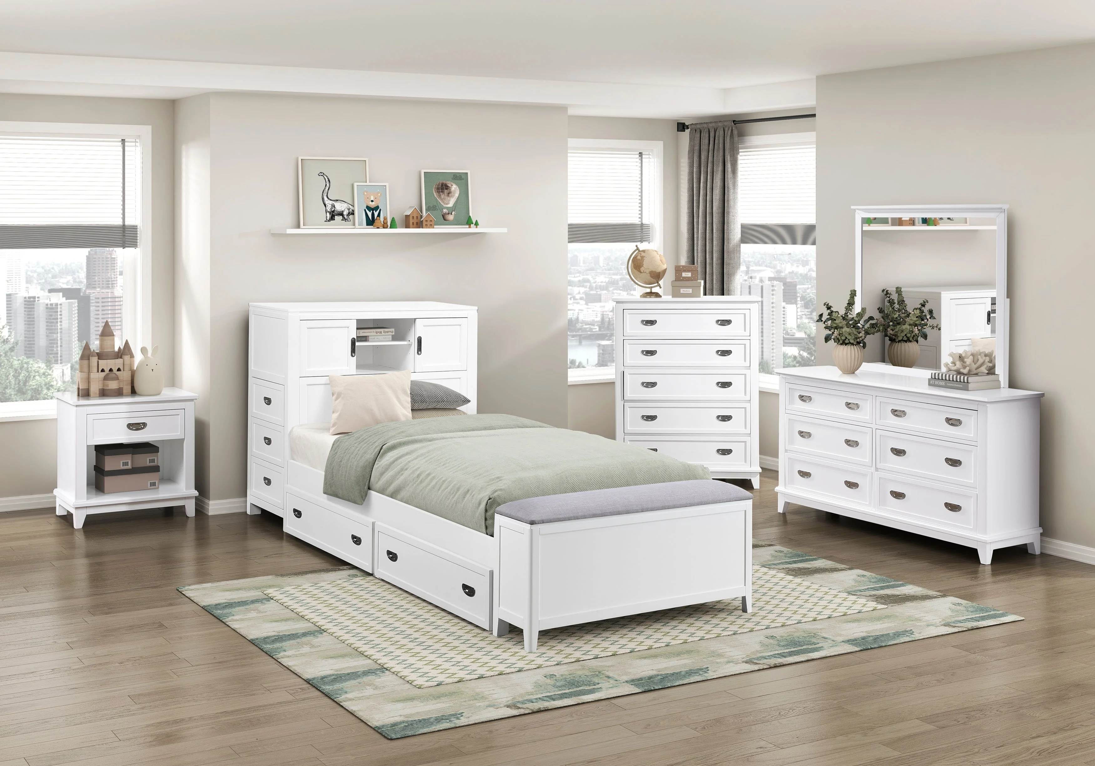 Sloane White Nightstand - Image 18