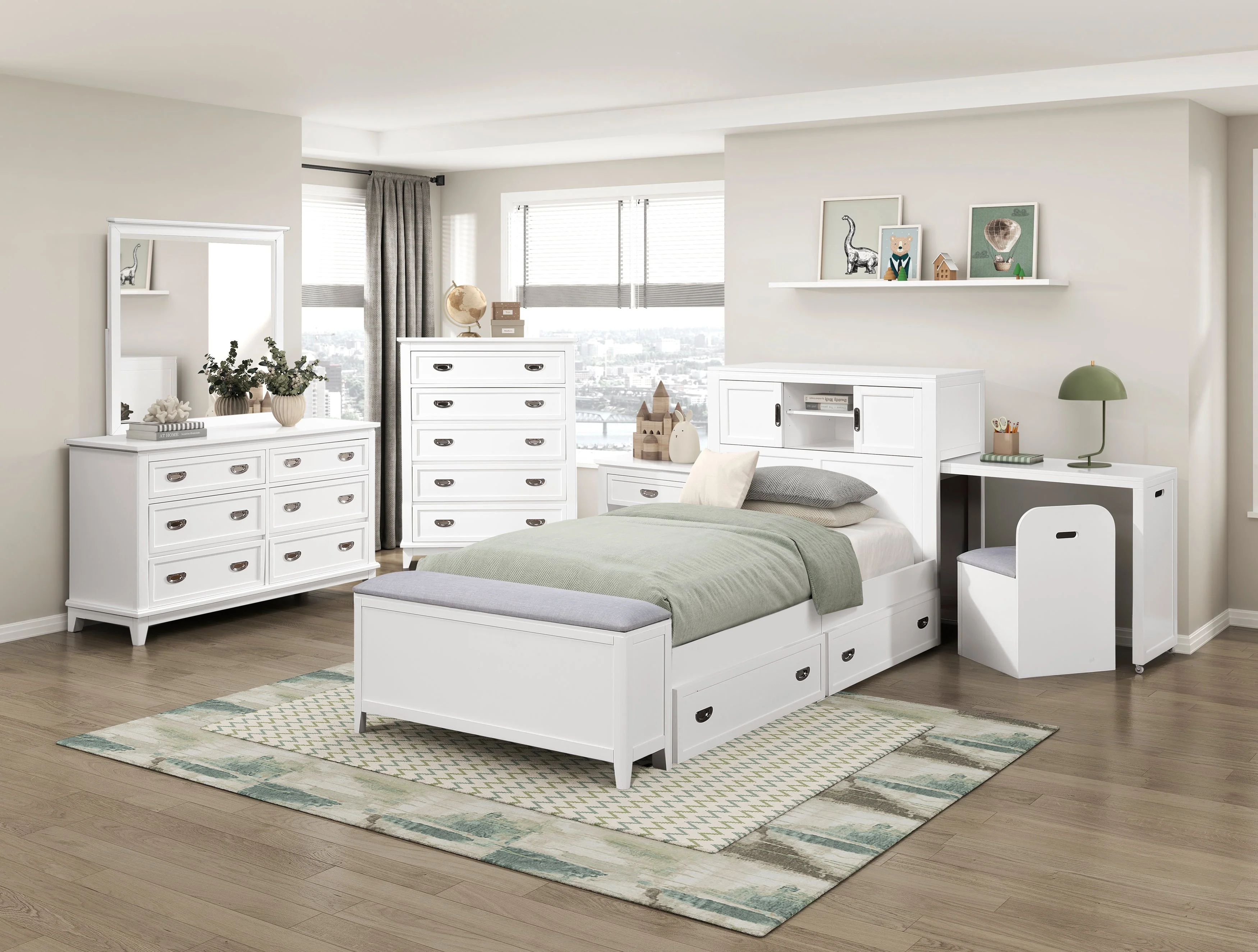Sloane White Nightstand - Image 19