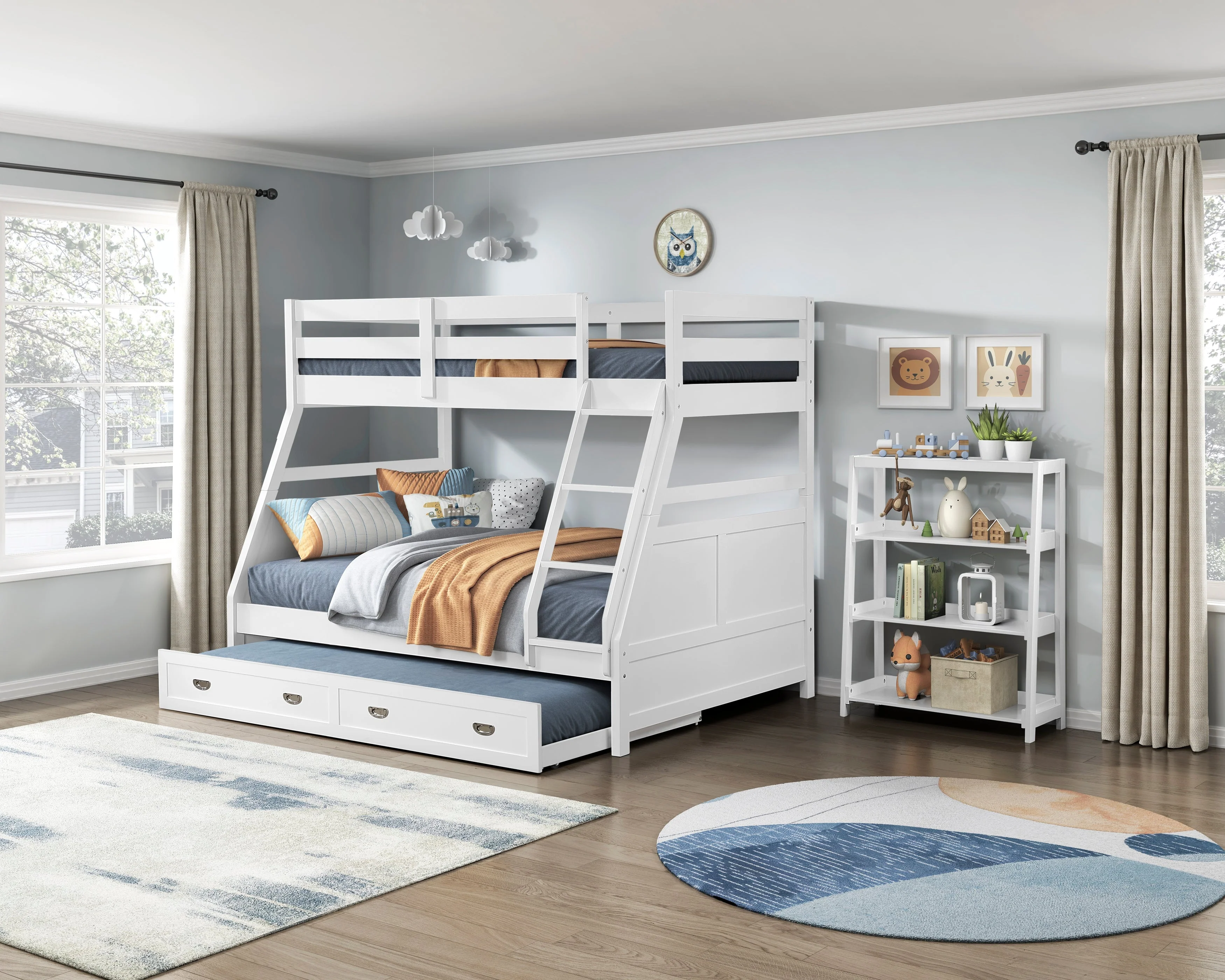 Sloane White Twin/Full Bunk Bed - Image 20
