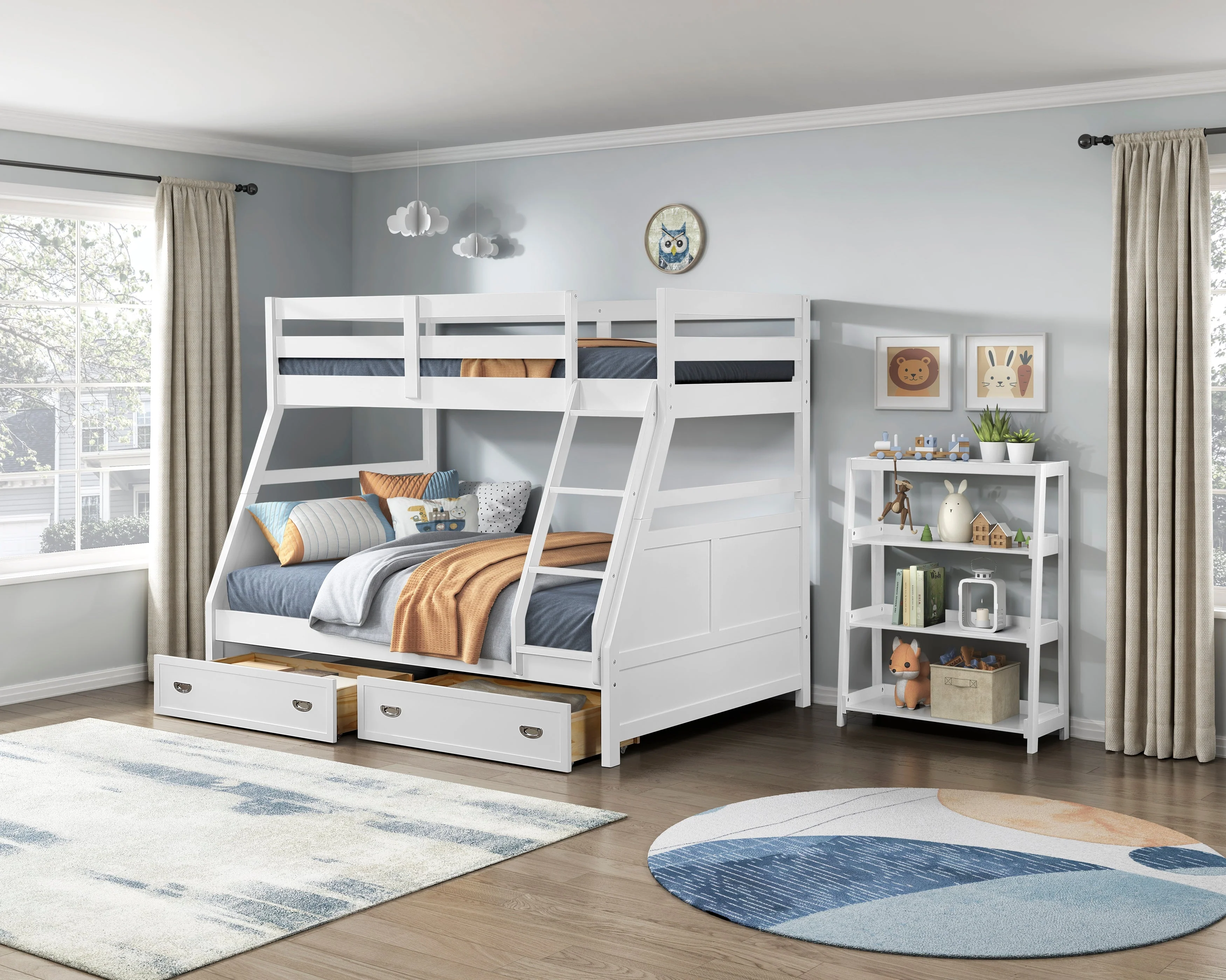 Sloane White Twin/Full Bunk Bed - Image 21
