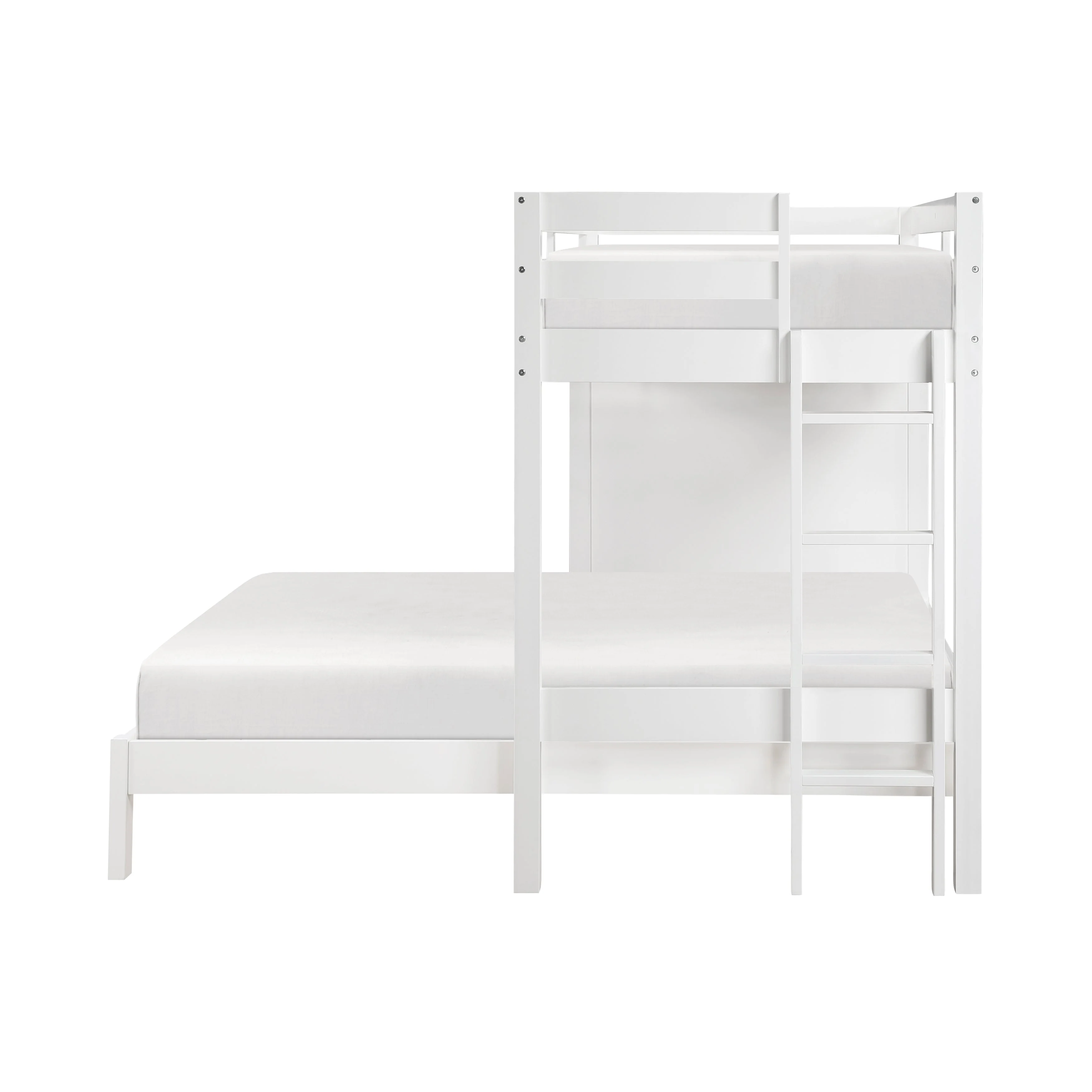 Sloane White Twin/Full Loft Bunk Bed with Chest and Hidden Desk - Image 3