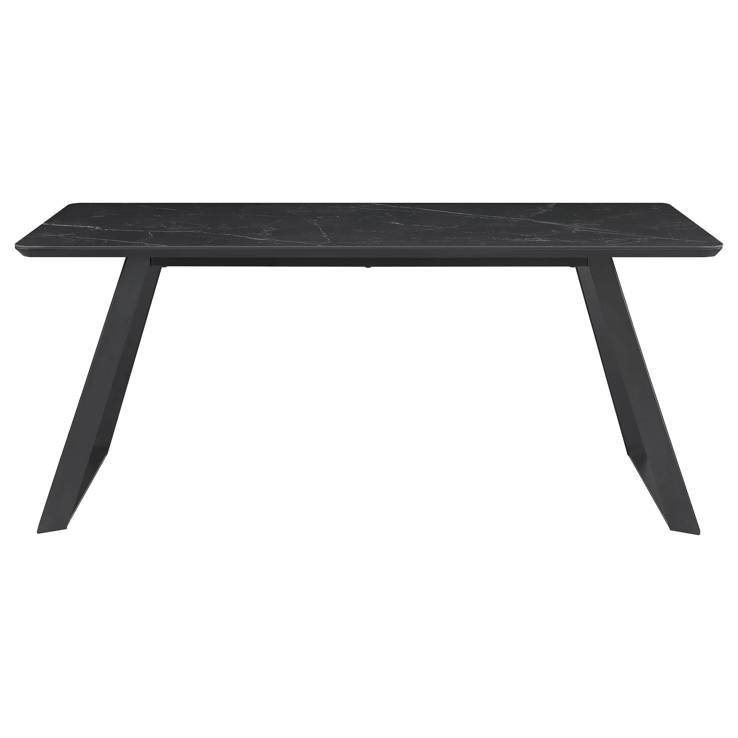 Smith Black 5-Piece Rectangular Ceramic Top Dining Set - Image 3