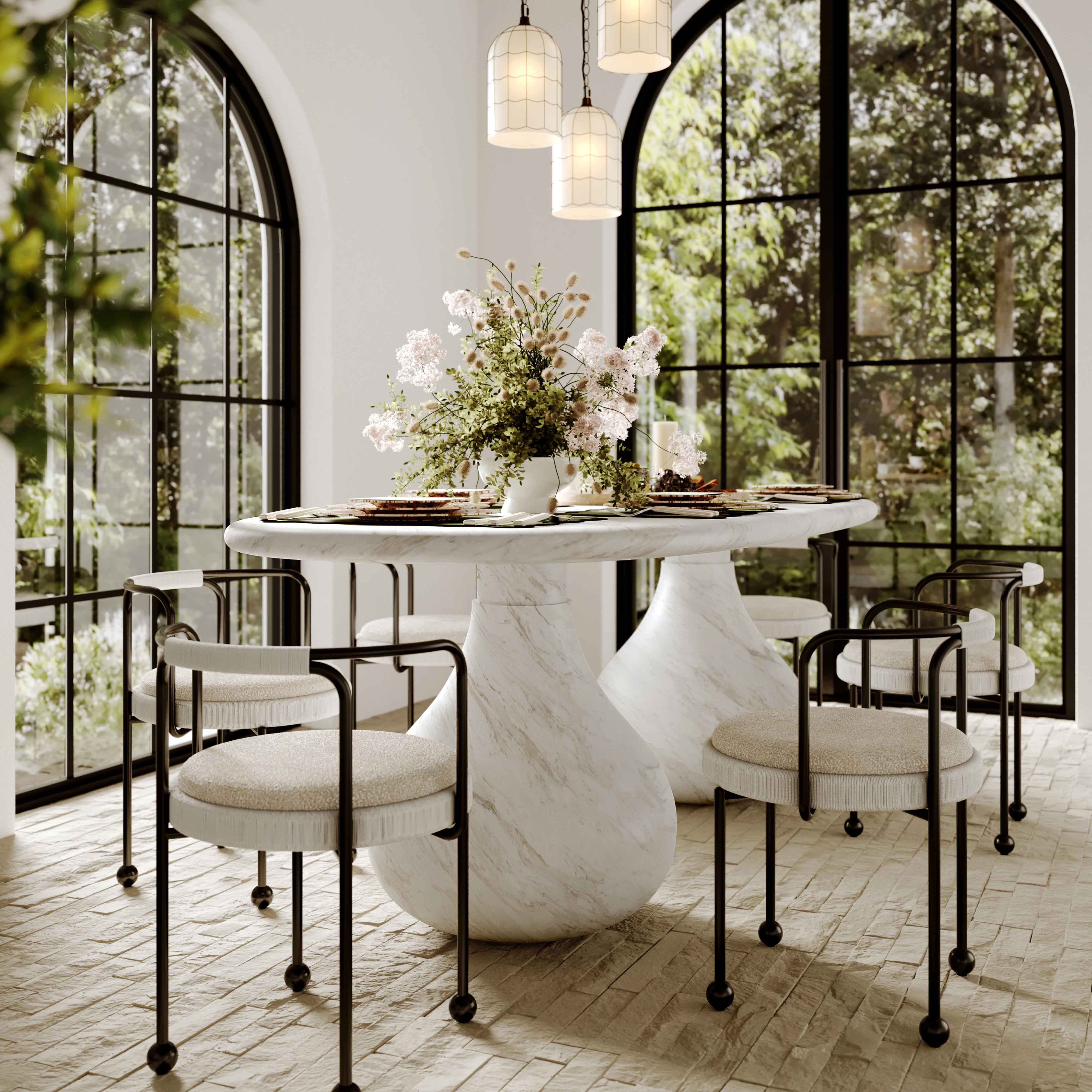 Smooch Indoor / Outdoor 87" Dining Table - Image 10