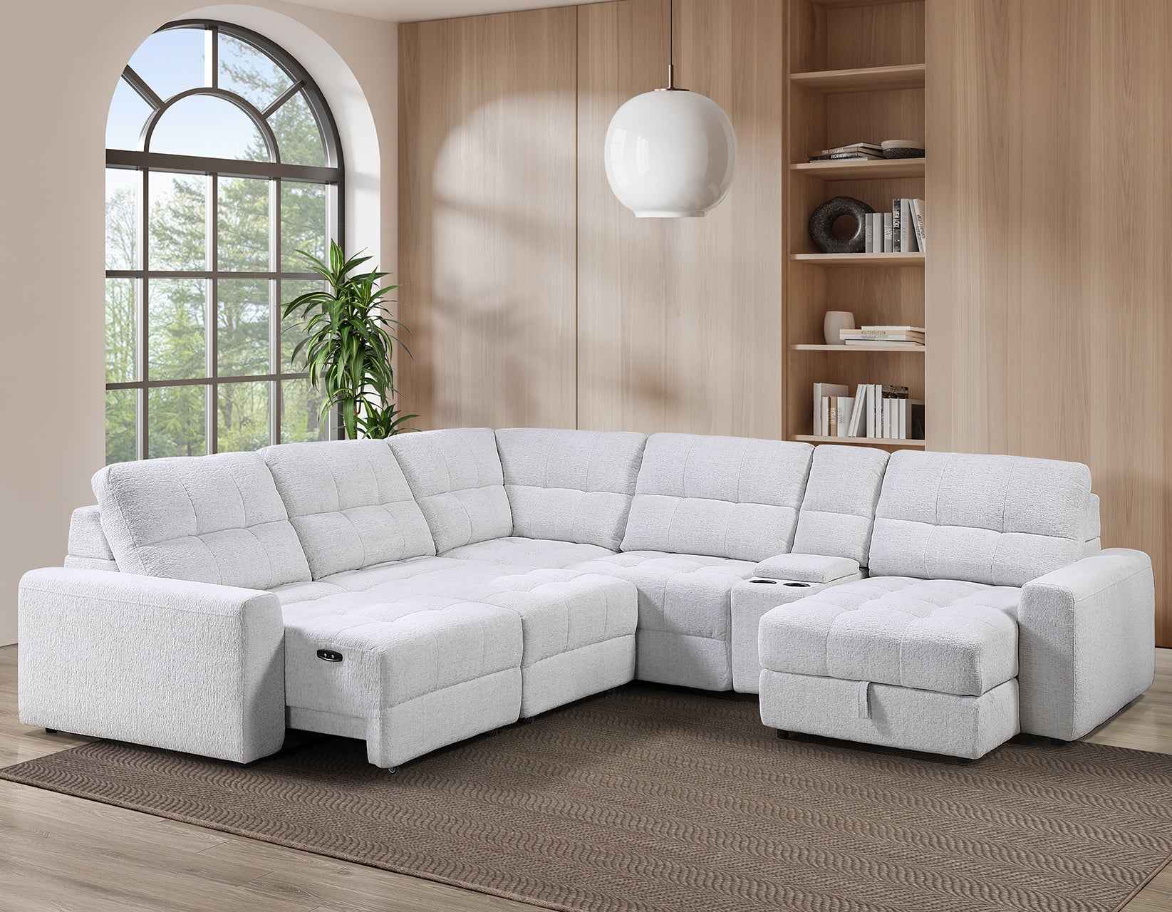Snyder White 7-Piece Slider Sectional - Image 3