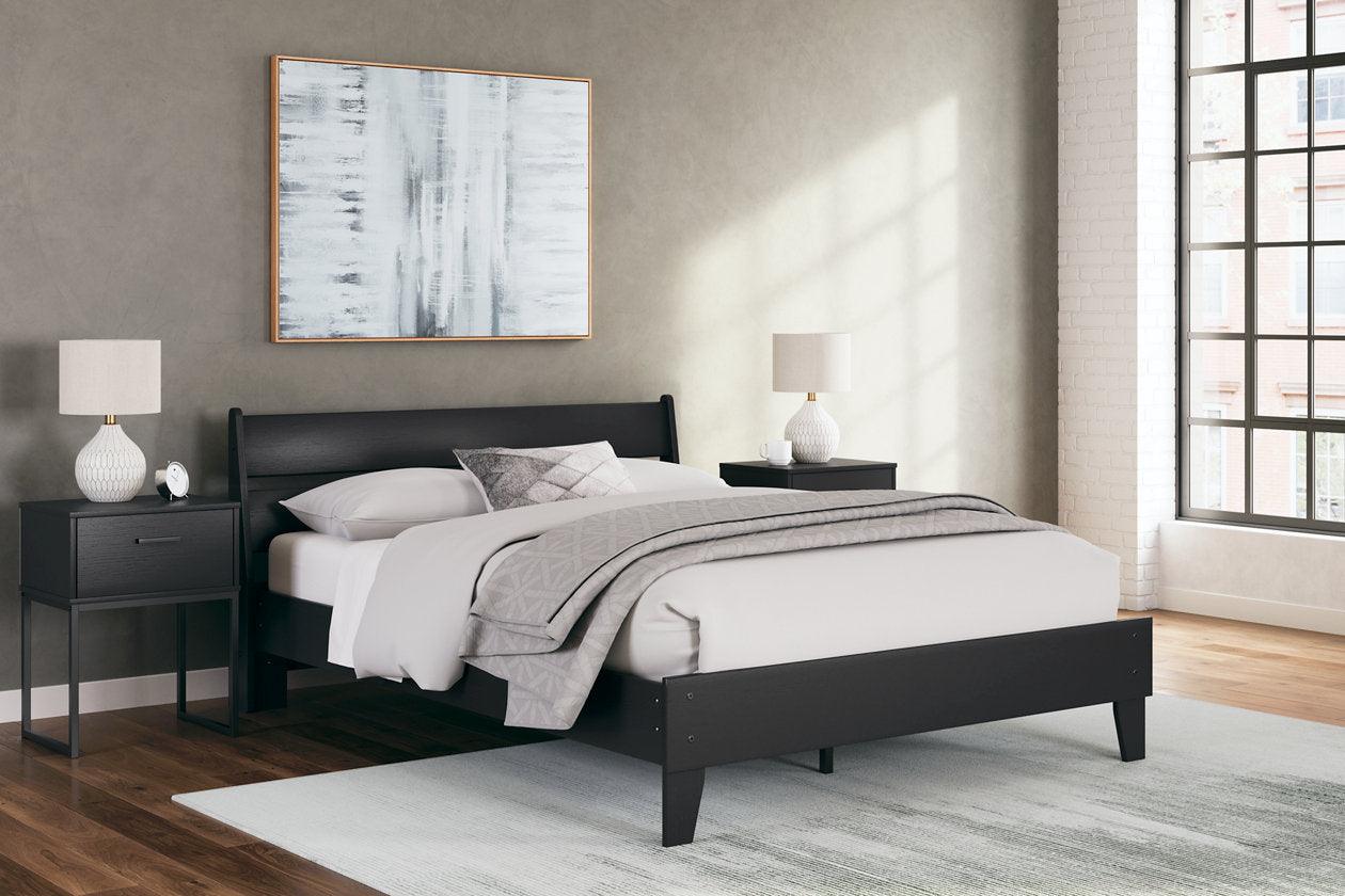 Socalle Black Queen Panel Platform Bed - Image 2
