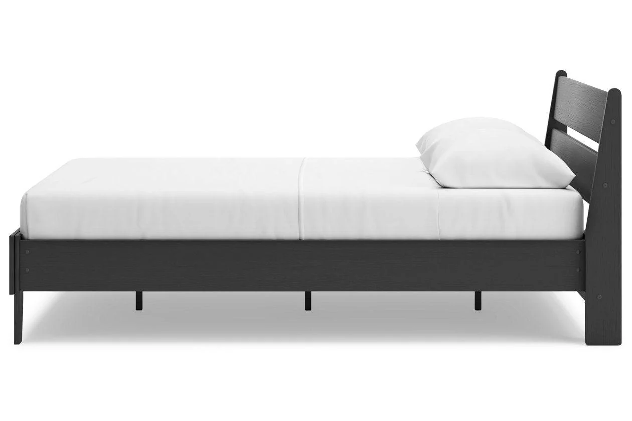 Socalle Black Queen Panel Platform Bed - Image 8