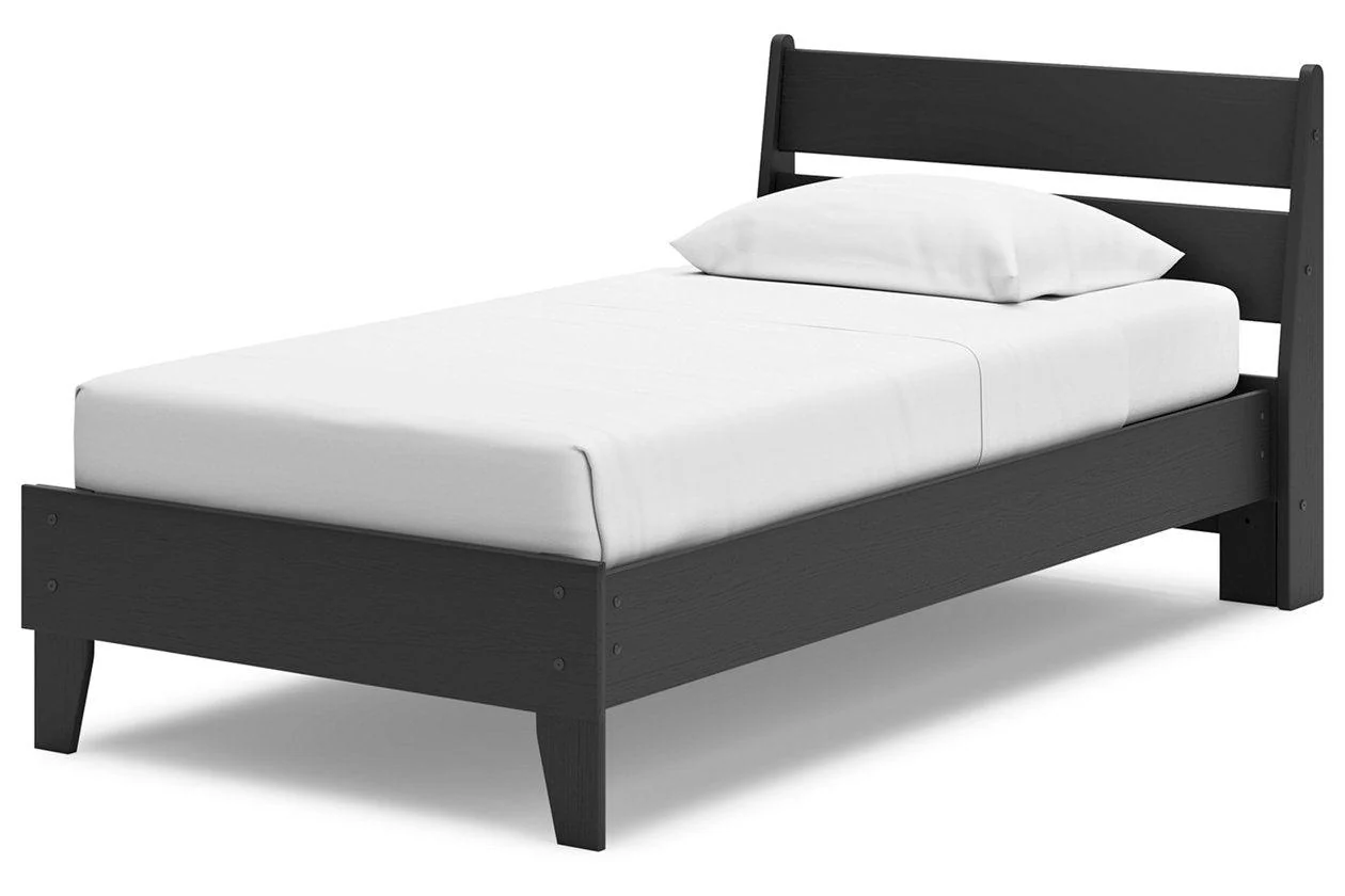 Socalle Black Twin Panel Platform Bed - Image 5