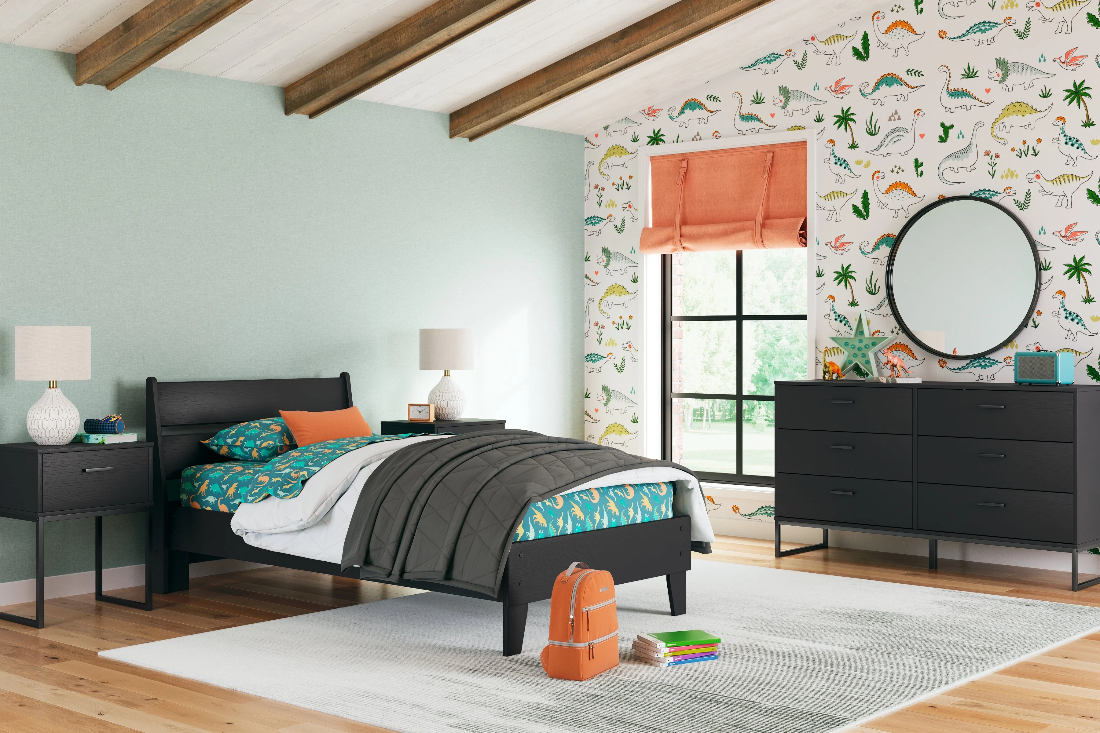 Socalle Black Youth Panel Platform Bedroom Set - Image 2
