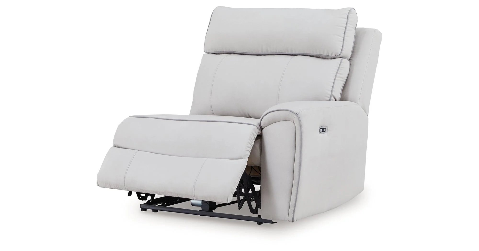 Social Pointe Pearl/Ash 5-Piece Reclining Sectional with Storage Consoles - Image 16