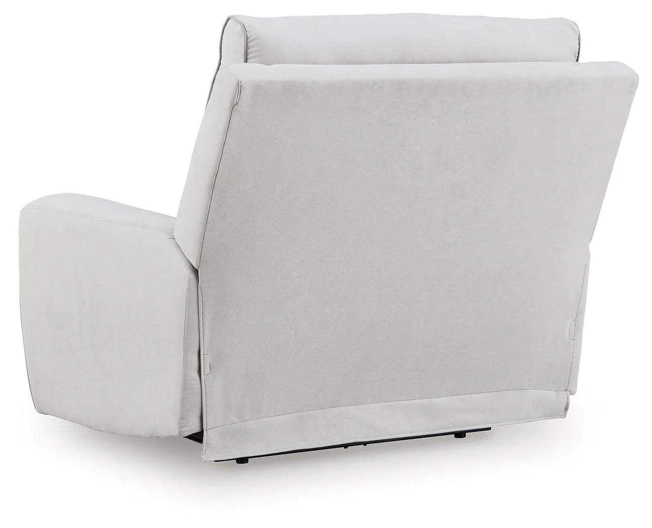 Social Pointe Pearl/Ash Dual Power Recliner with Adjustable Headrest - Image 5