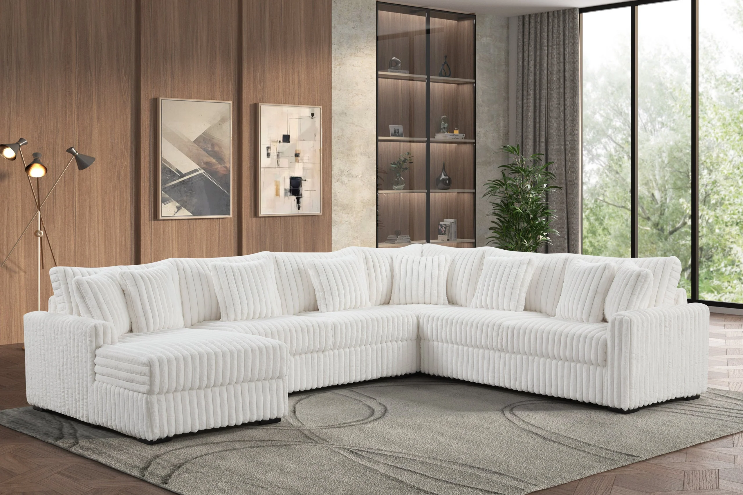Solana Beige Left Arm Facing (LAF) Sectional