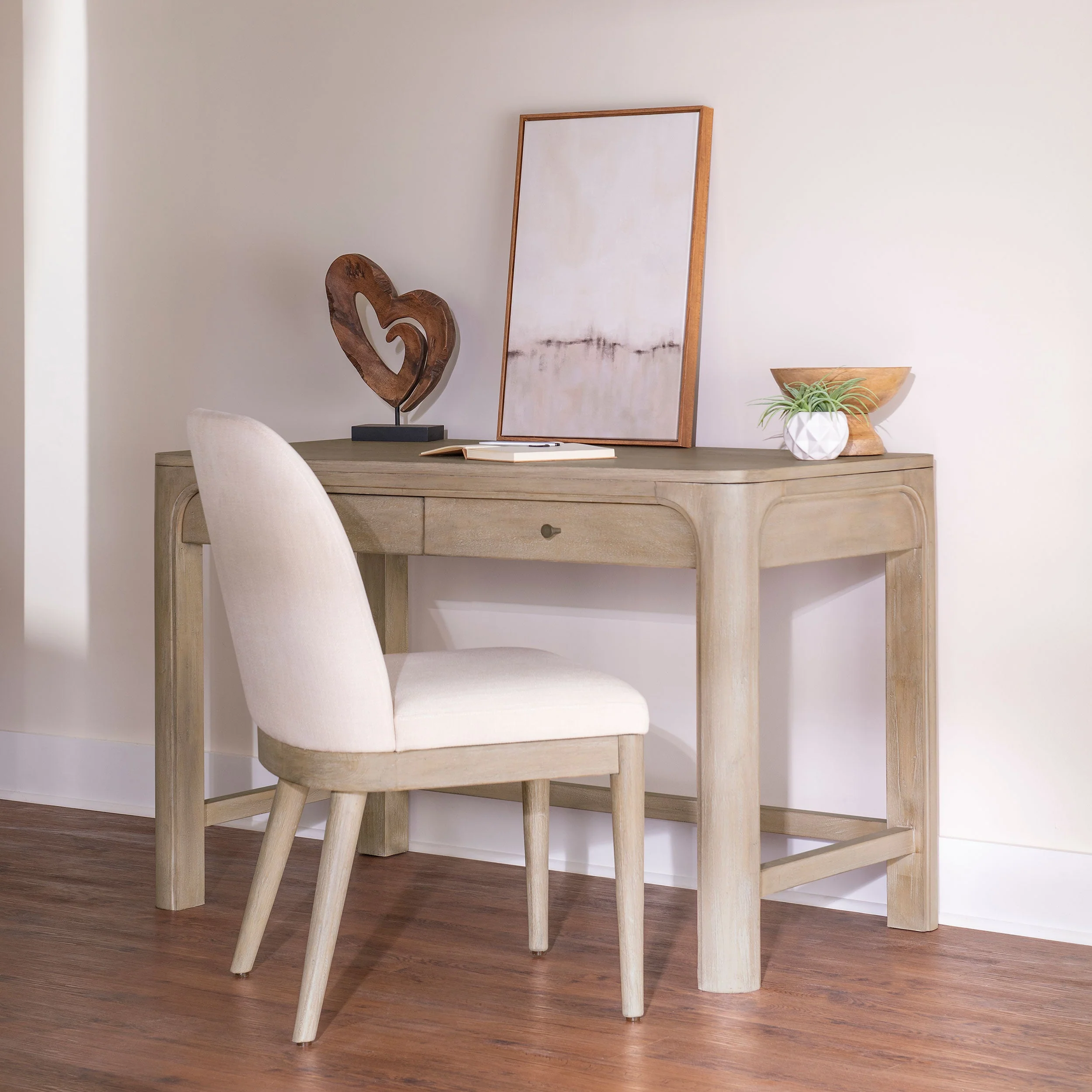 Solano Weathered Mango 2-drawer Makeup Table Vanity Desk - Image 12