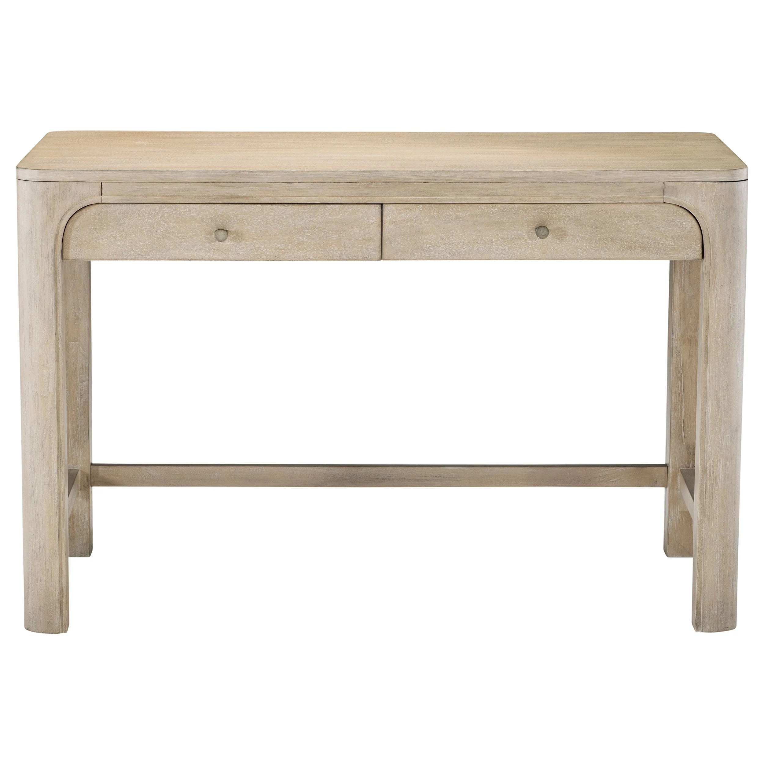 Solano Weathered Mango 2-drawer Makeup Table Vanity Desk - Image 2