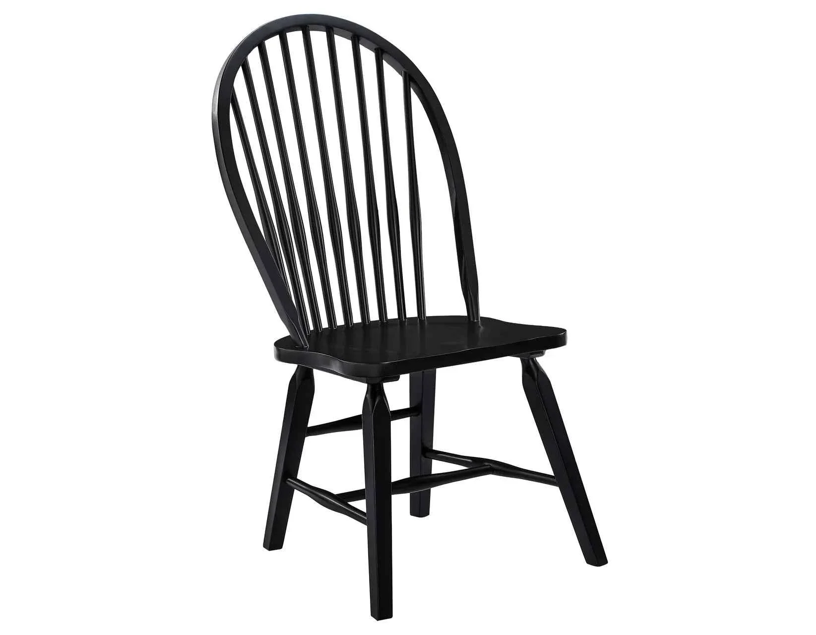 Sommerset Solid Wood Black Modern Windsor Chair, Set of 2 - Image 4