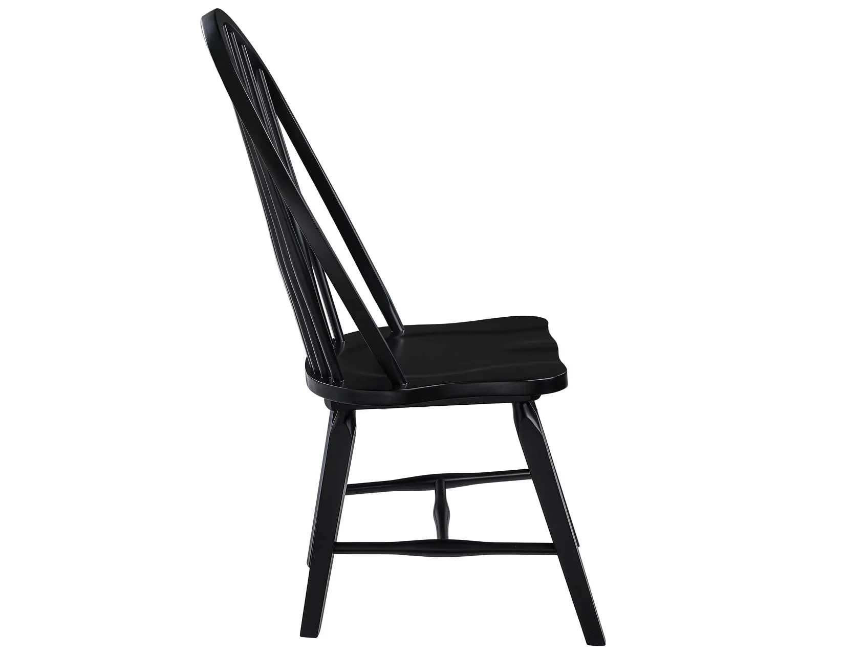 Sommerset Solid Wood Black Modern Windsor Chair, Set of 2 - Image 7